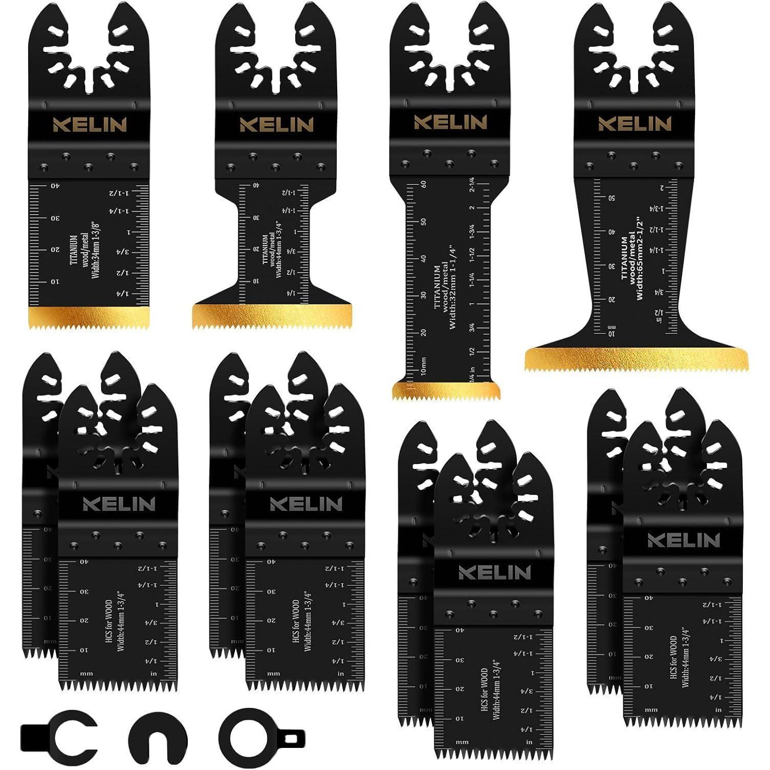 Multitool Sägeblätter 12tlg: Titanbeschichtet & Japan-zahnung Für Holz/metall
