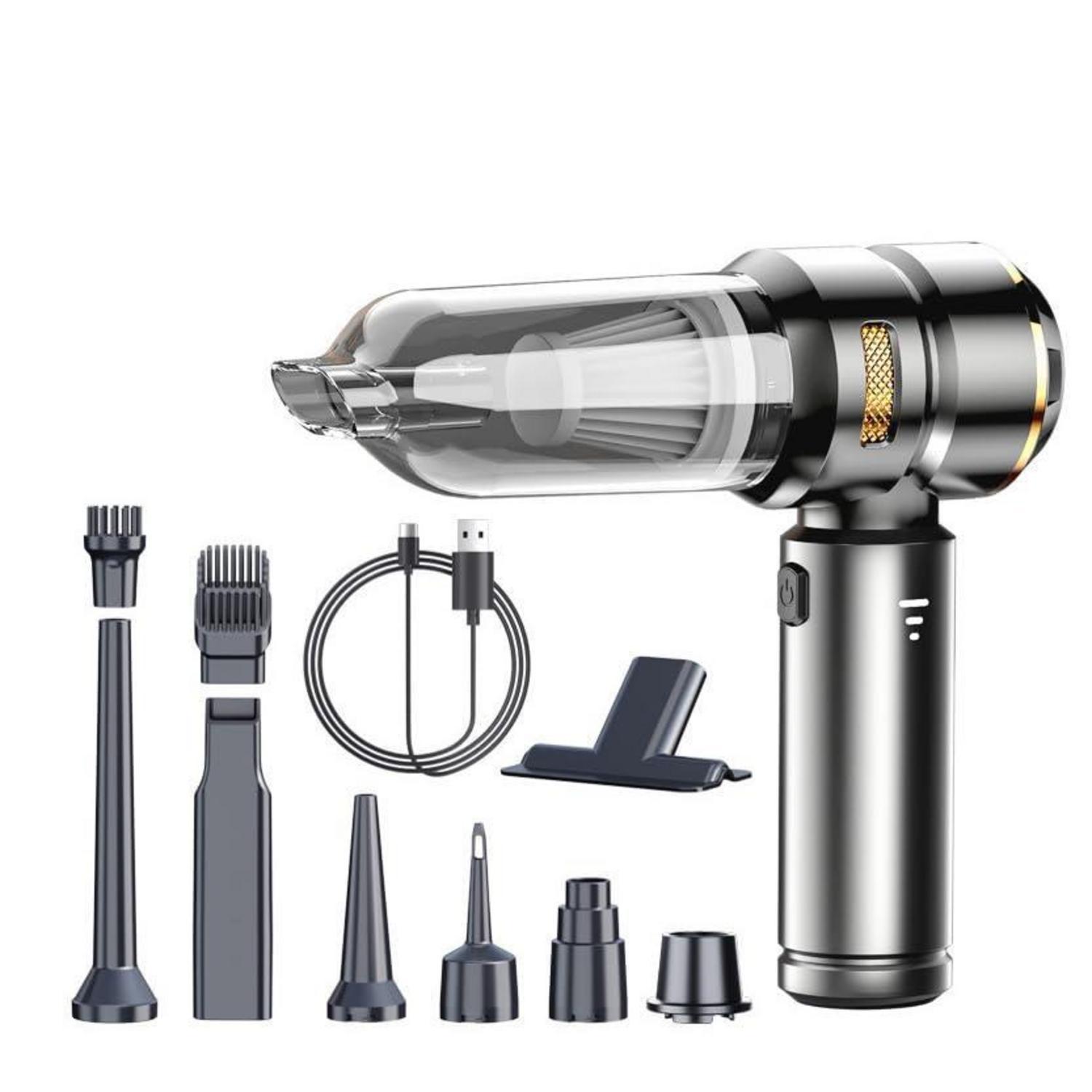 Akku-handstaubsauger 25000pa, 4-in-1 Mit Hepa-filter, Schwarz