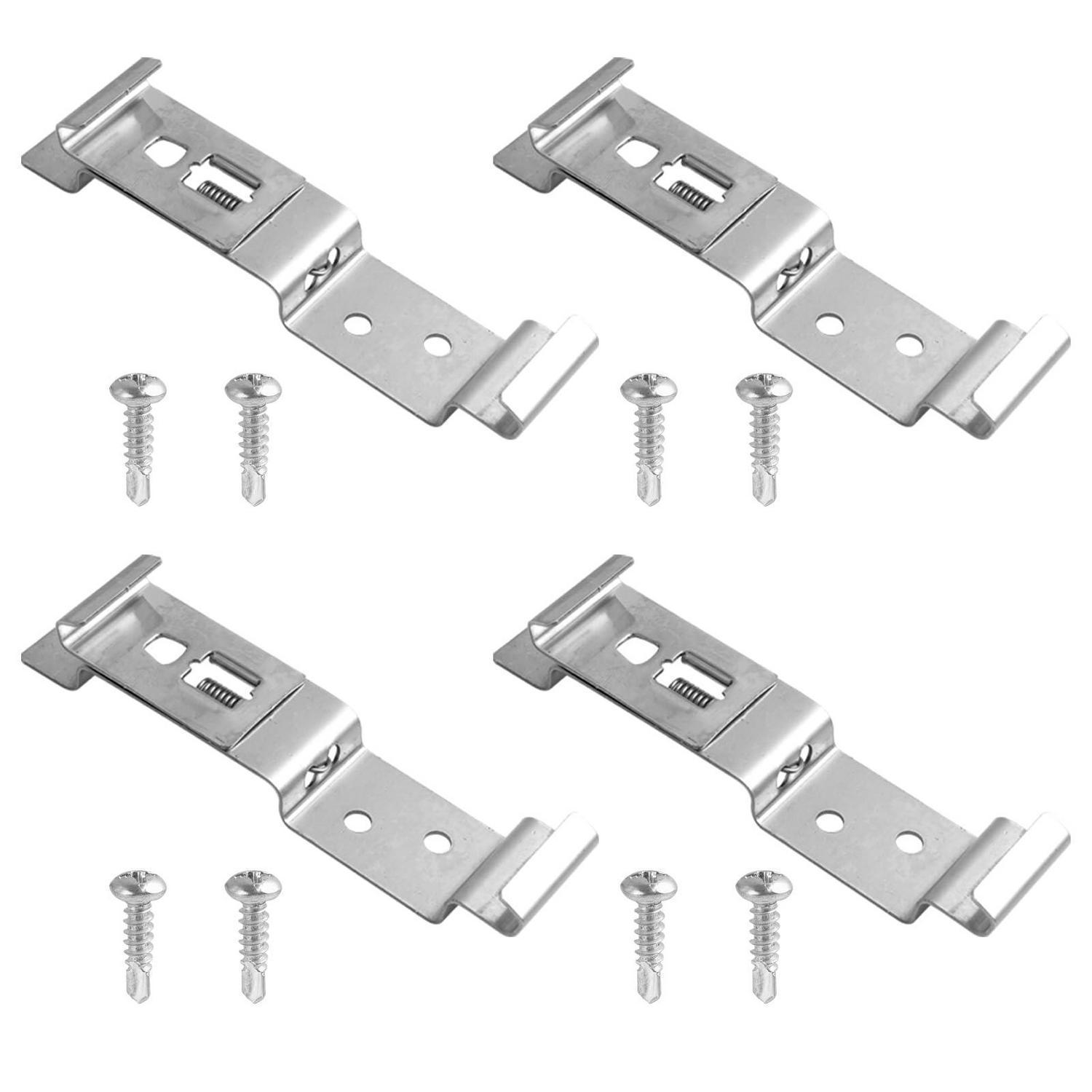 Kennzeichenhalter Edelstahl 4 Stück 125x25mm Für Pkw, Lkw, Anhänger