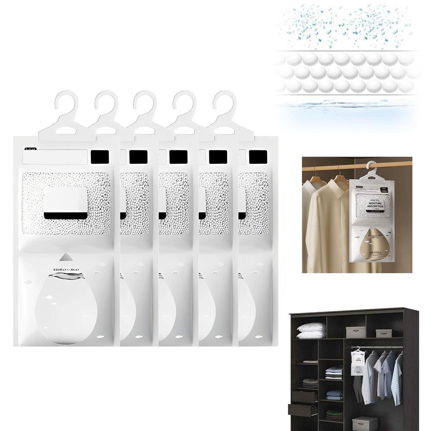 Hänge-luftentfeuchter 5er-pack Für Schrank & Auto, Gegen Feuchtigkeit & Schimmel