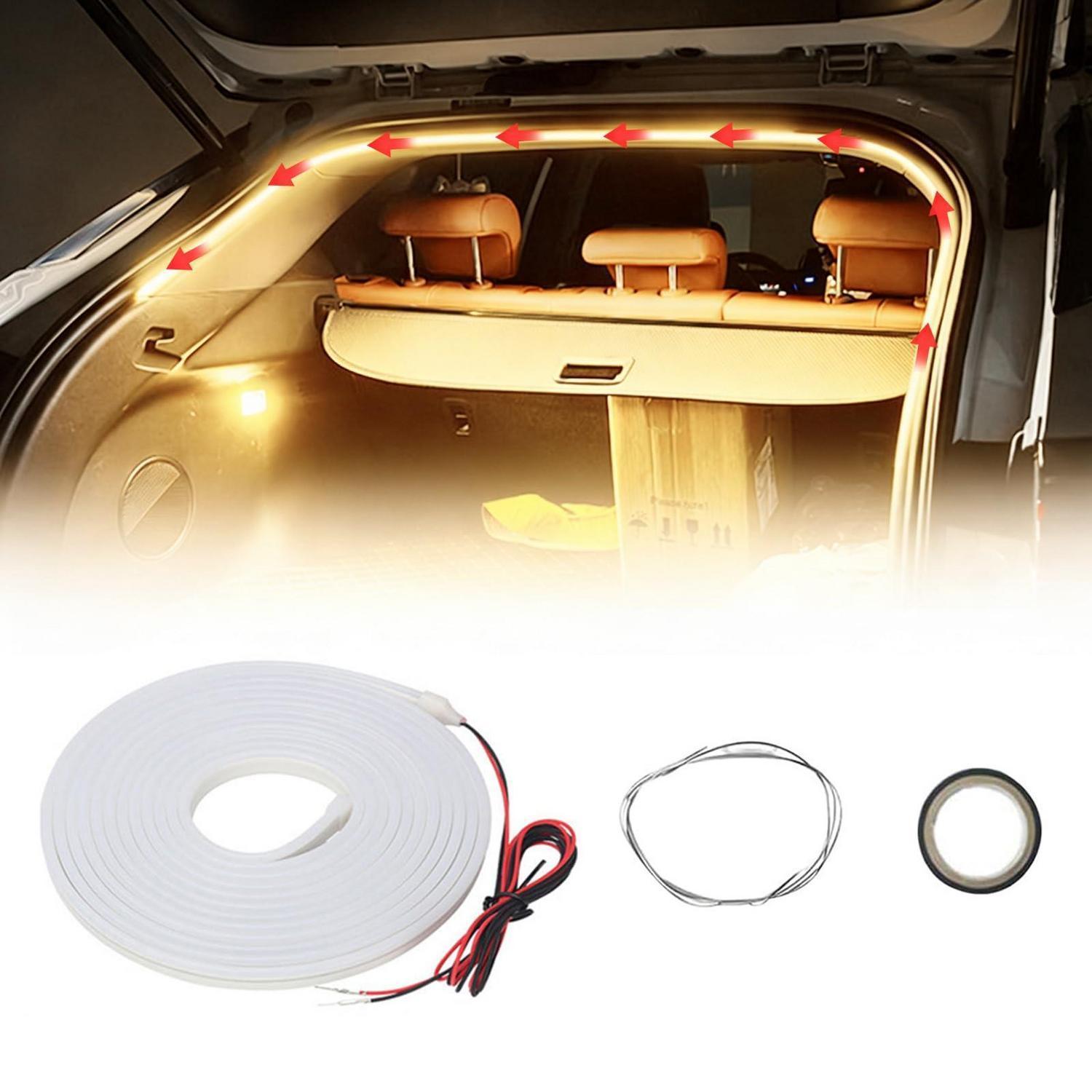 Kofferraum Led Lichtleiste 4m Mit Sensor, Warmweiß, Wasserdicht, Universell