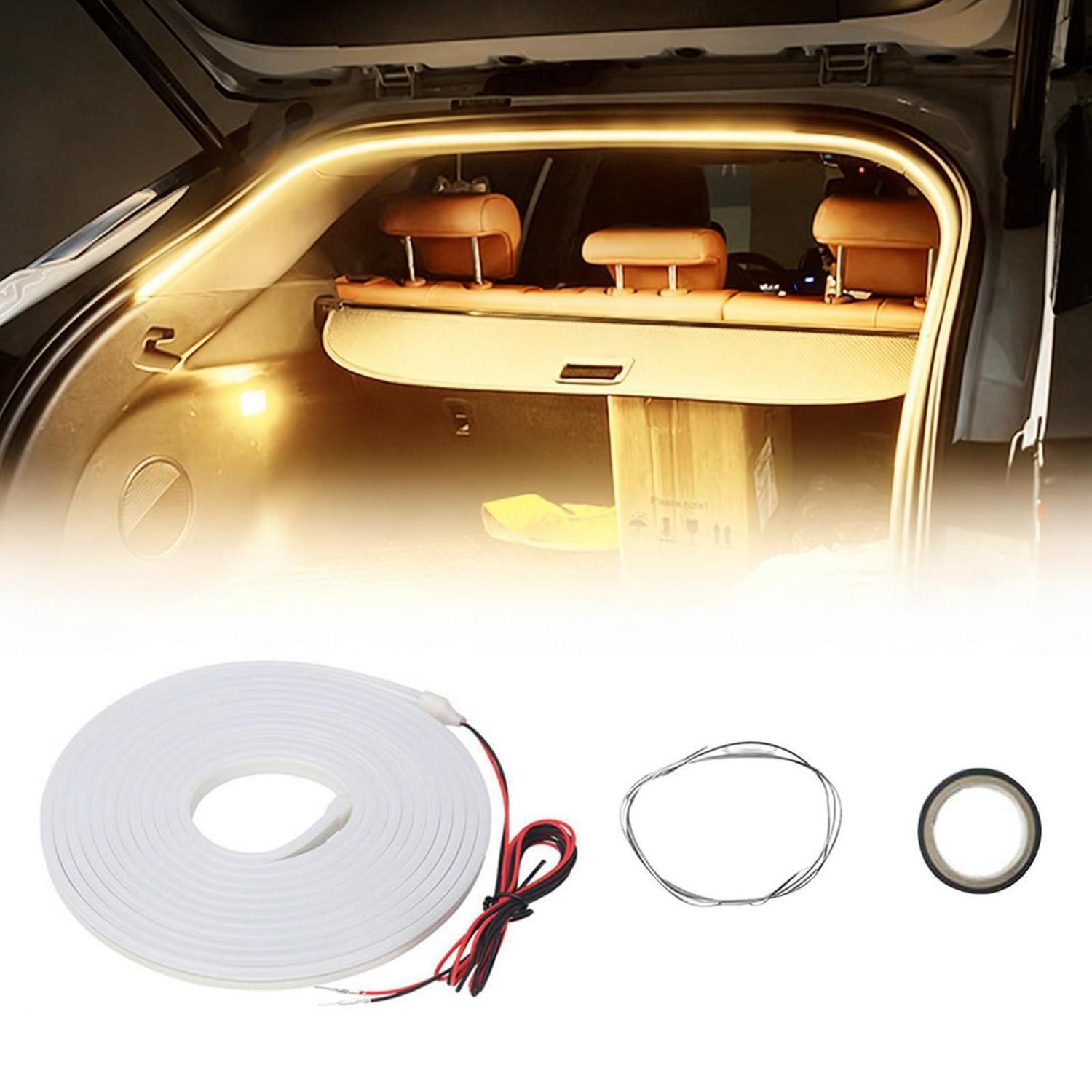 Led Kofferraumlichtleiste 4m Mit Sensor, Warmweiß, Universell Für Pkw & Suv