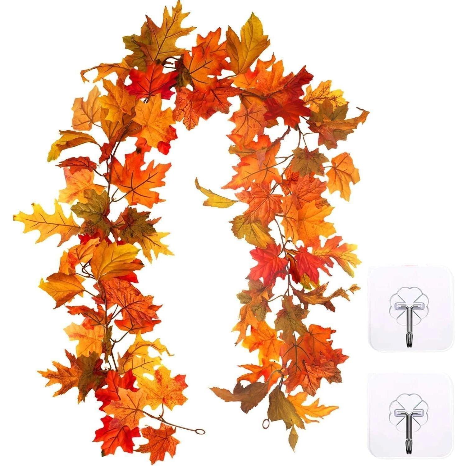 Künstliche Ahornblatt-girlande 175 Cm Herbstdeko Mit Haken