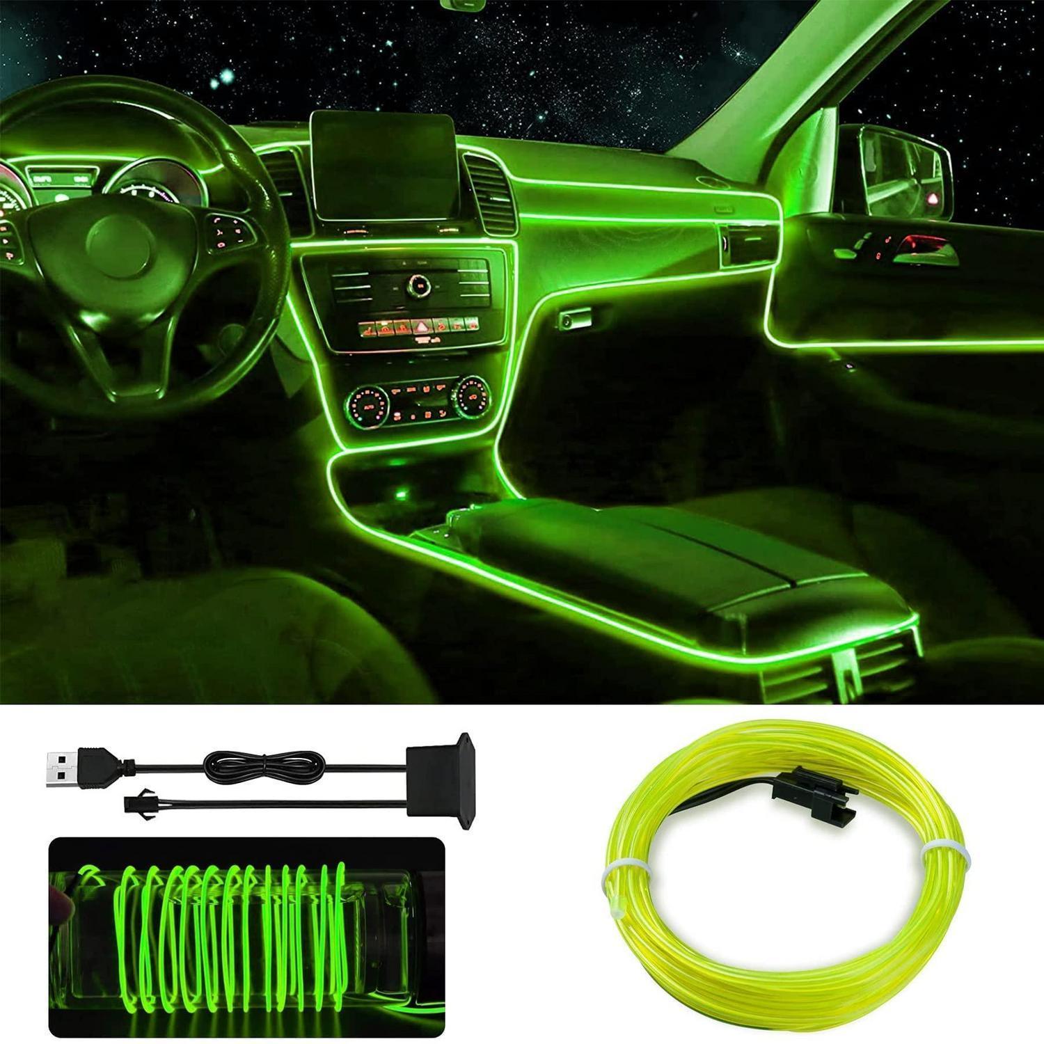 Led Innenbeleuchtung Auto 5m, Flexibler Ambiente Licht Streifen Grün, Usb