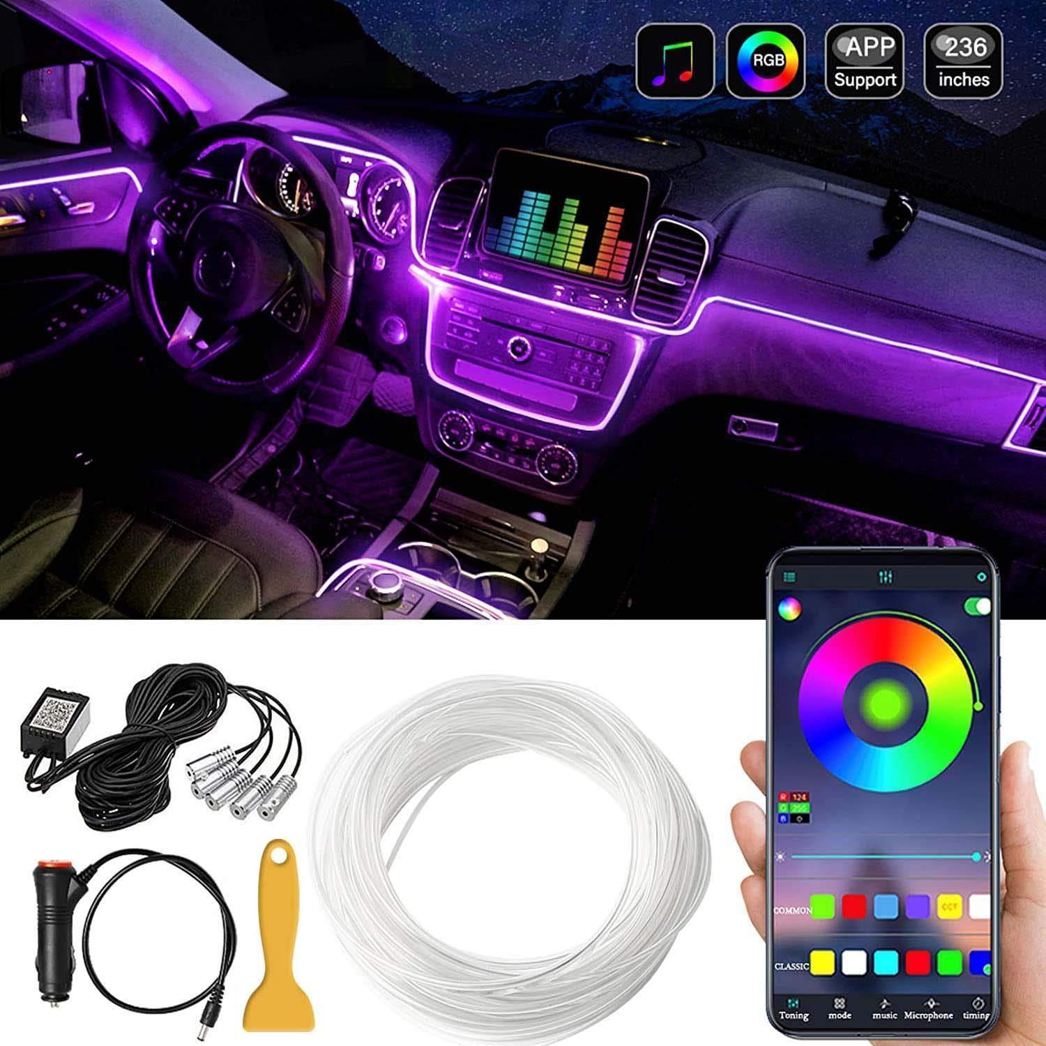 Auto Innenbeleuchtung Led Rgb Mit 16 Mio. Farben, App-steuerung & Musikmodus