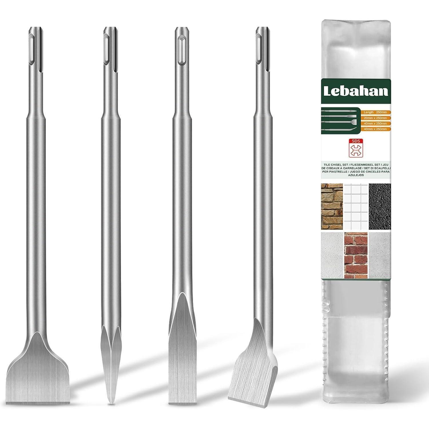 Sds Plus Meißel Set 4tlg. Für Fliesen, Beton, Mauerwerk