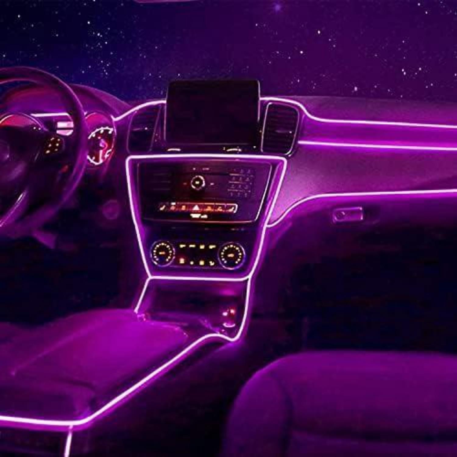 Led Innenbeleuchtung Auto 5m Lila Stimmungslicht Usb Wasserdicht