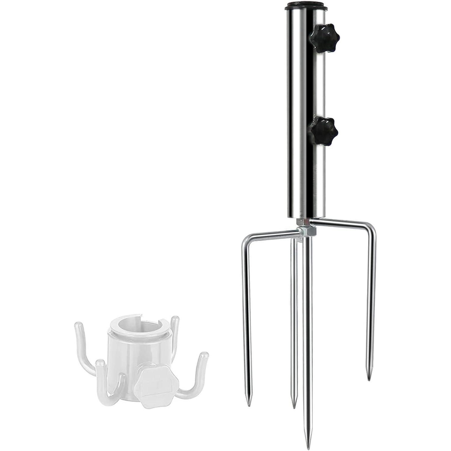 Sonnenschirmständer Metall Mit 4 Heringen, Abnehmbar, Verstellbar