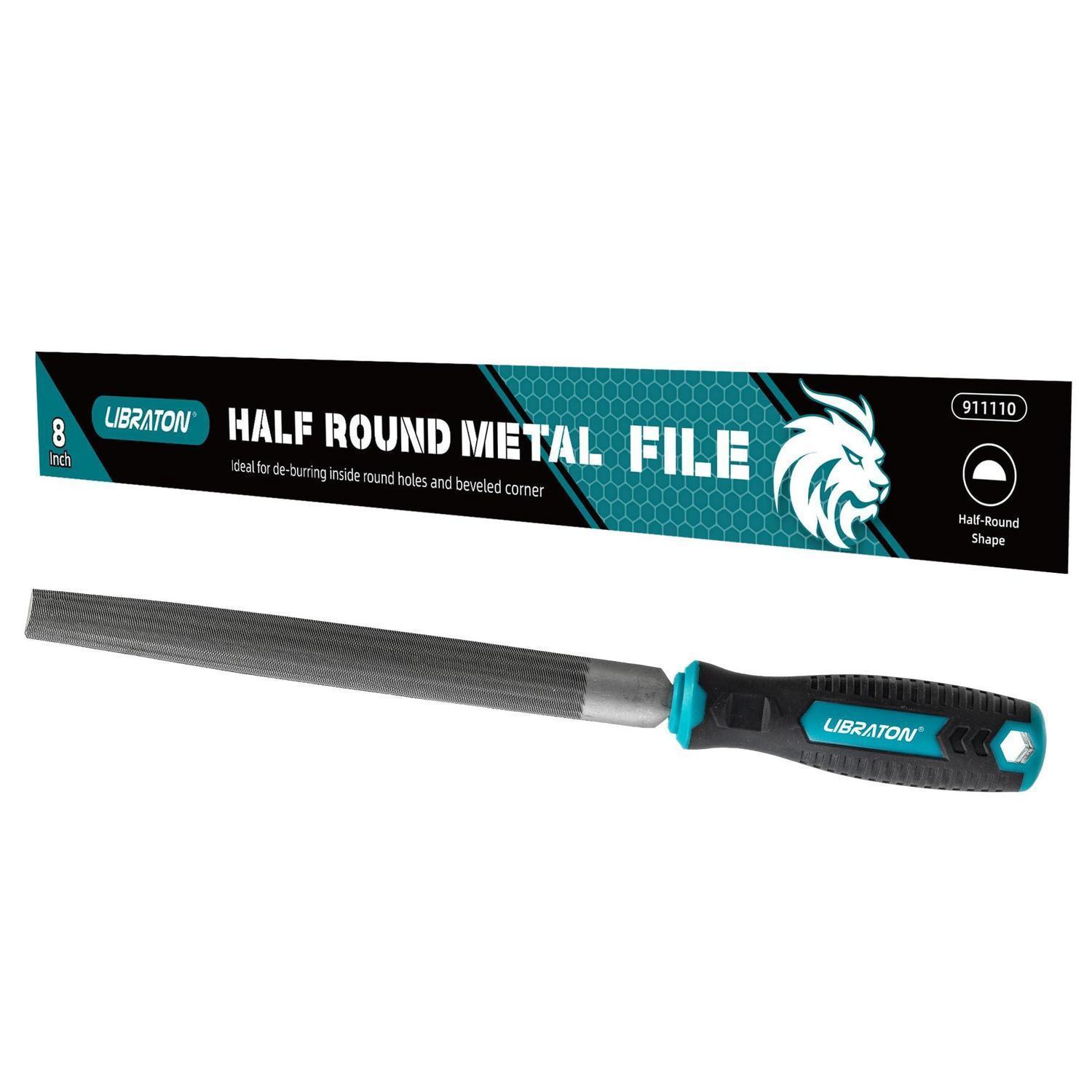 Halbrunde Metallfeile 200 Mm Aus Kohlenstoffstahl Mit Ergonomischem Griff