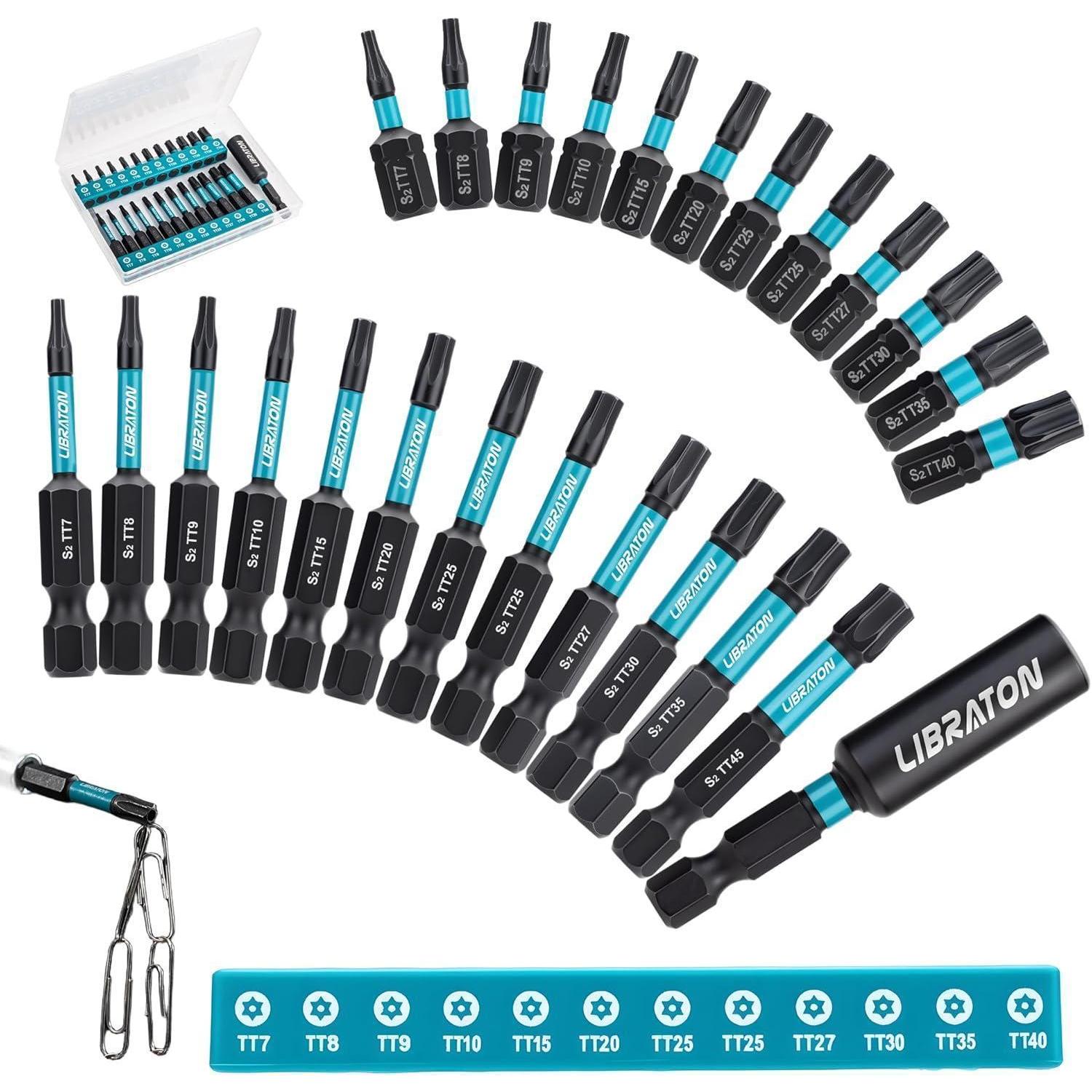 Sicherheits-torx-bitset 25-tlg. S2-stahl Mit Magnetspitze & Halter