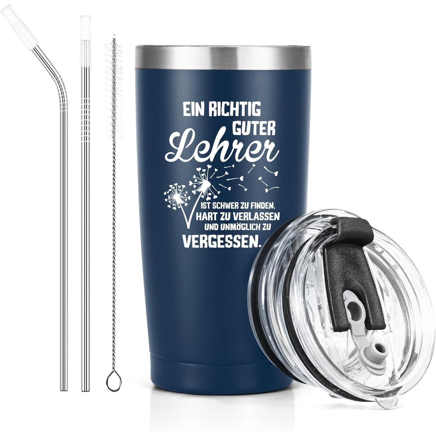 Thermobecher Für Lehrer 600ml Edelstahl Mit Spruch, Geschenkidee Abschied Erzieher
