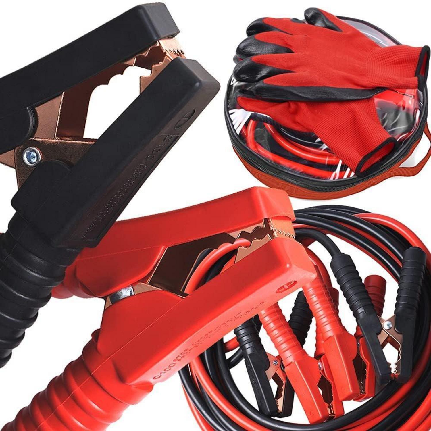 Starthilfekabel 500a 4m Für 12v/24v Mit Handschuhen Und Tasche