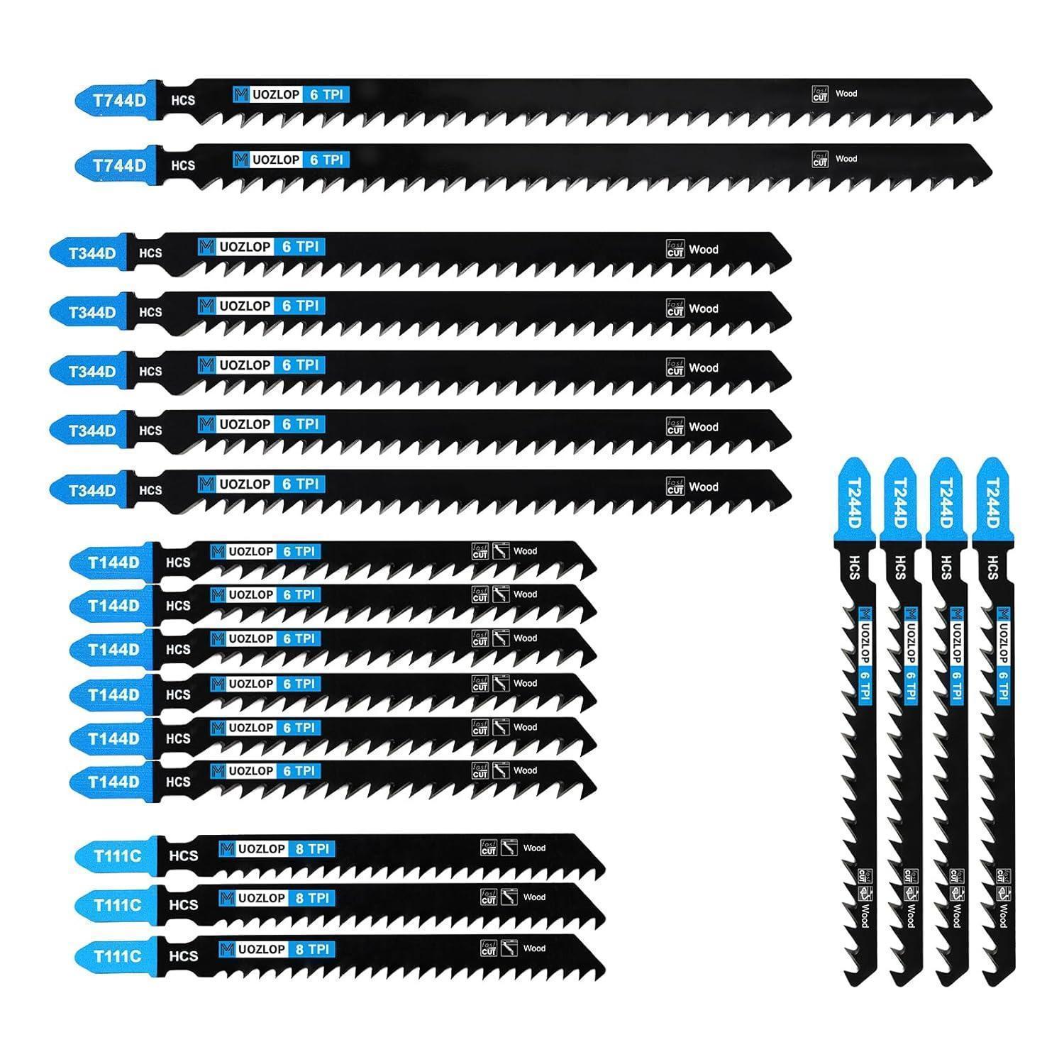 20tlg Stichsägeblätter Set T-schaft Für Holz, Hcs, Mit Koffer