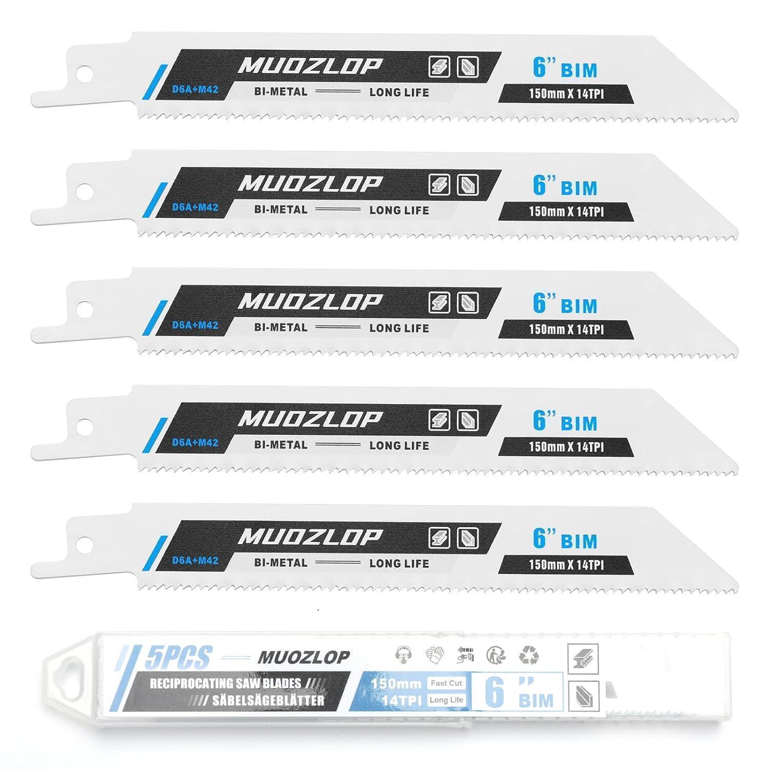 Säbelsägeblätter 150mm 14 Tpi Bi-metall 5er Set Für Metall