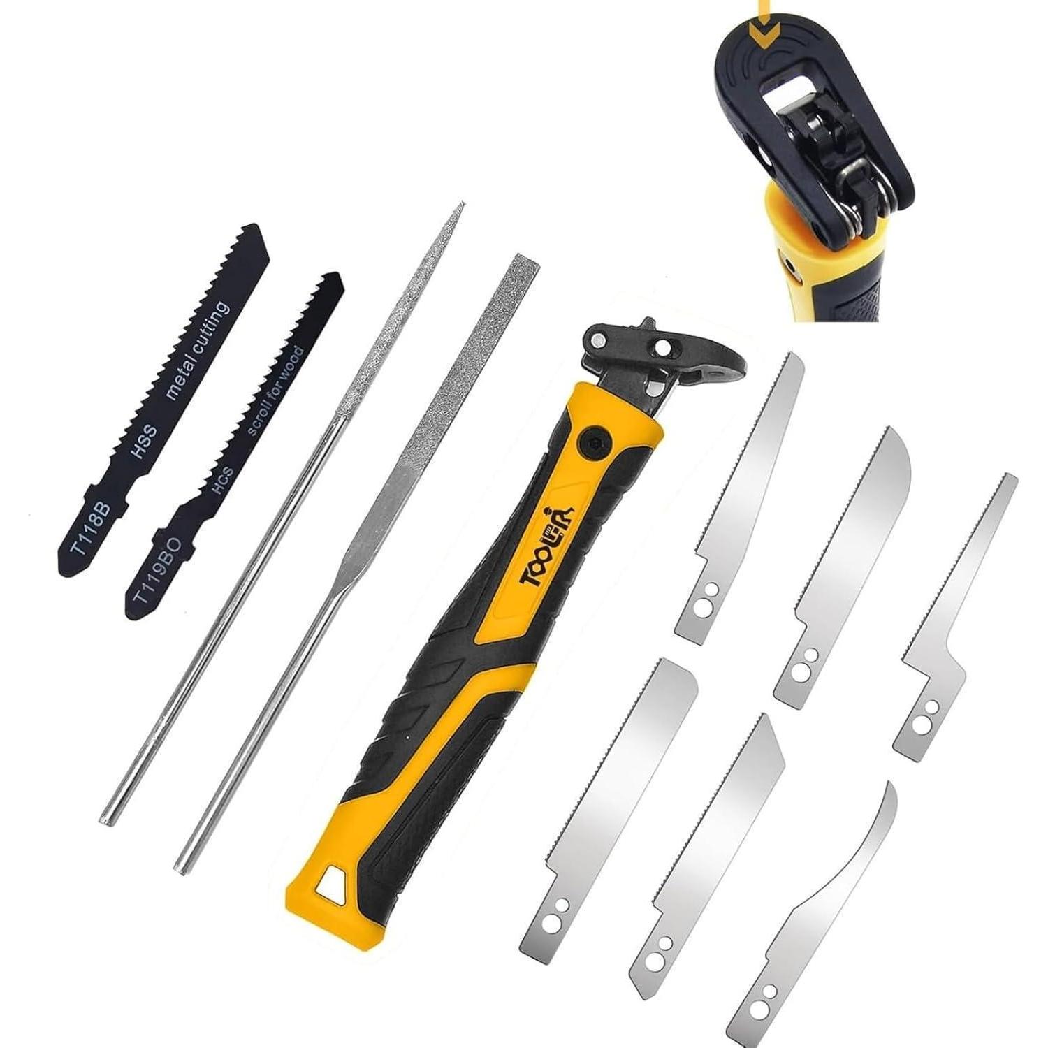 Modellbau Säge Set 10-in-1 Mit Nadelfeilen Und Säbelsägeblättern