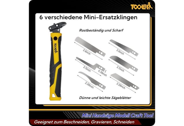 Modellbau Säge Set 10-in-1 Mit Nadelfeilen Und Säbelsägeblättern