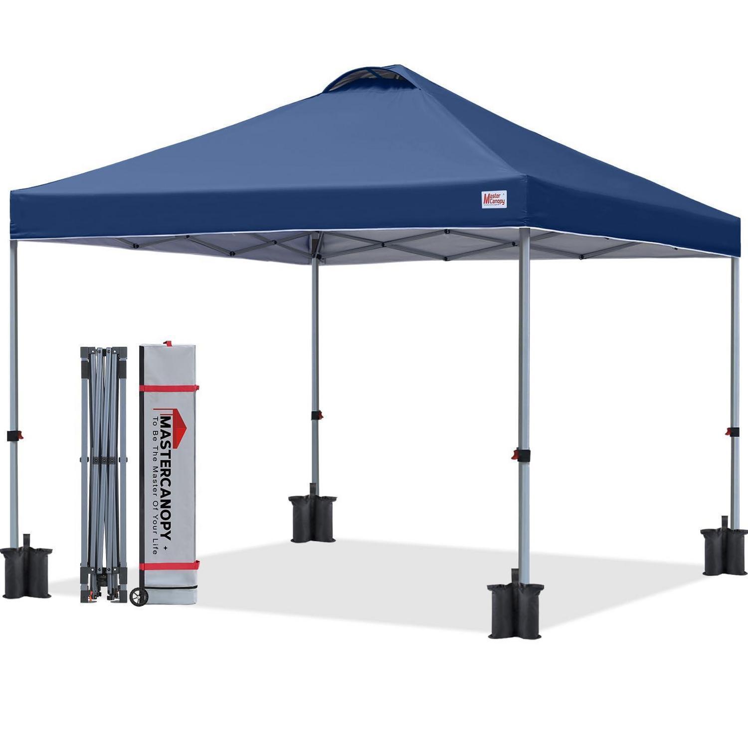 Pop-up Pavillon 3x3m Marineblau, Schnellaufbau, 3-fach Höhenverstellbar, Upf50+