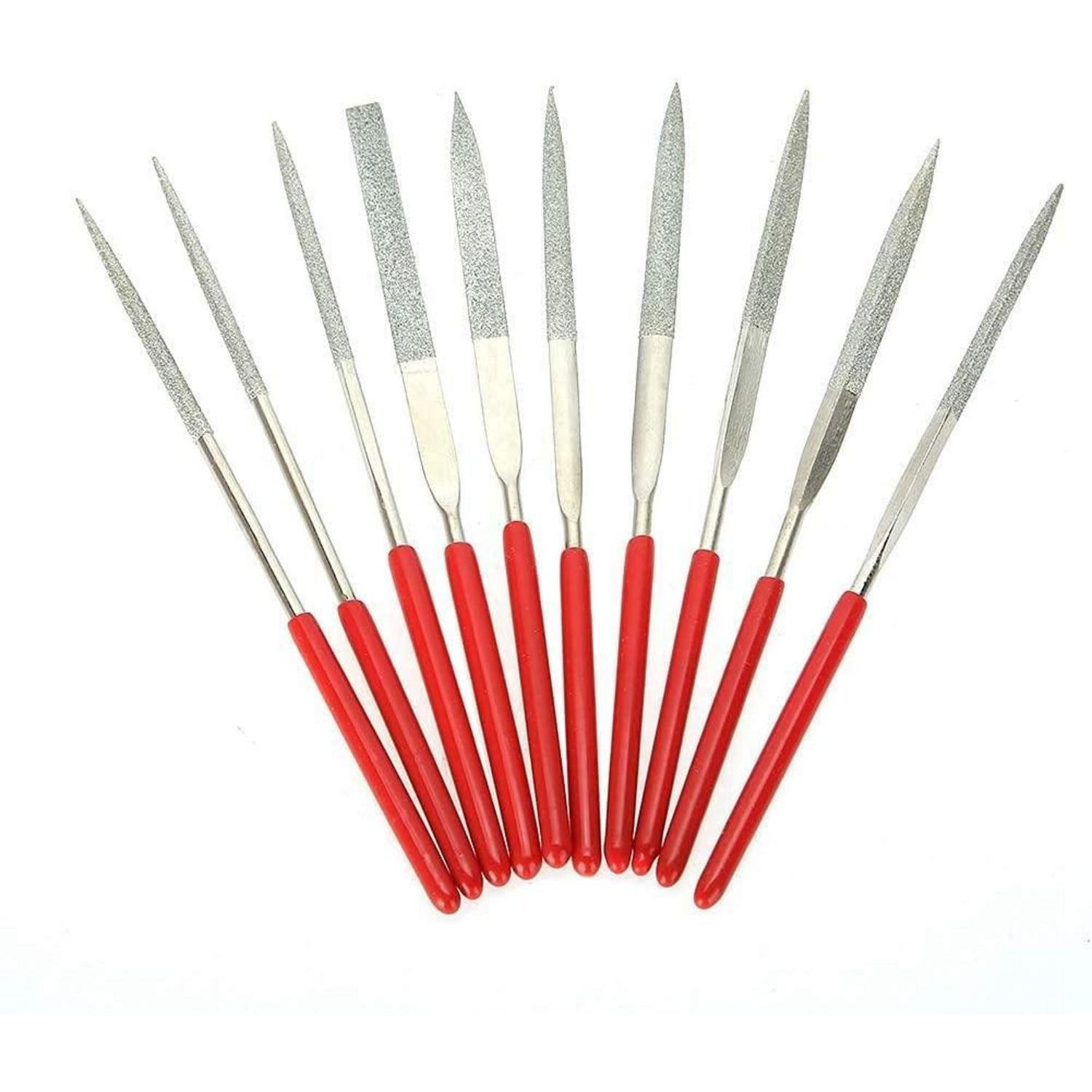 Diamant-nadelfeilen Set 10tlg. 3x140mm Für Metall, Glas, Keramik