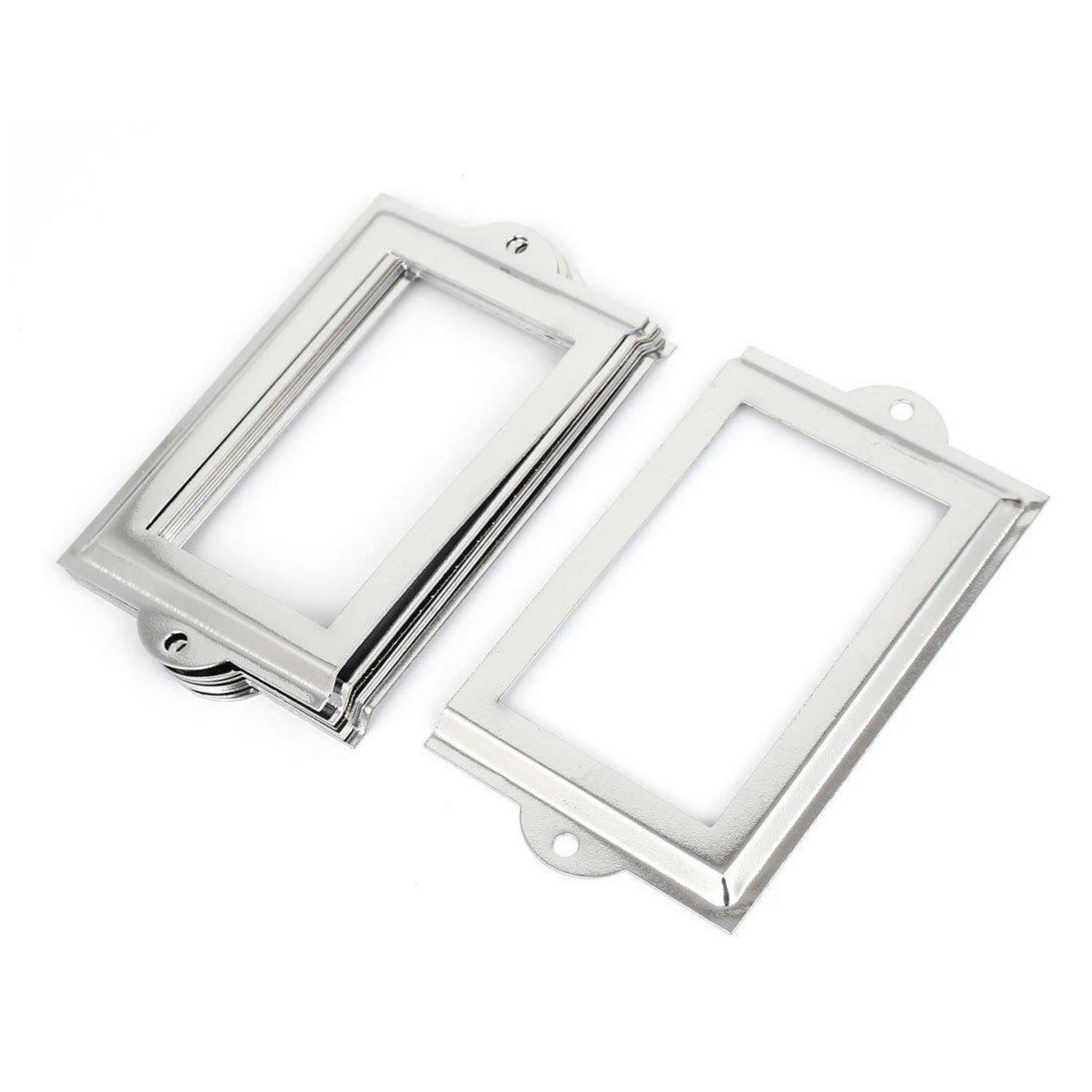 Namensschildhalter Metall 105x60mm Silber 8 Stück