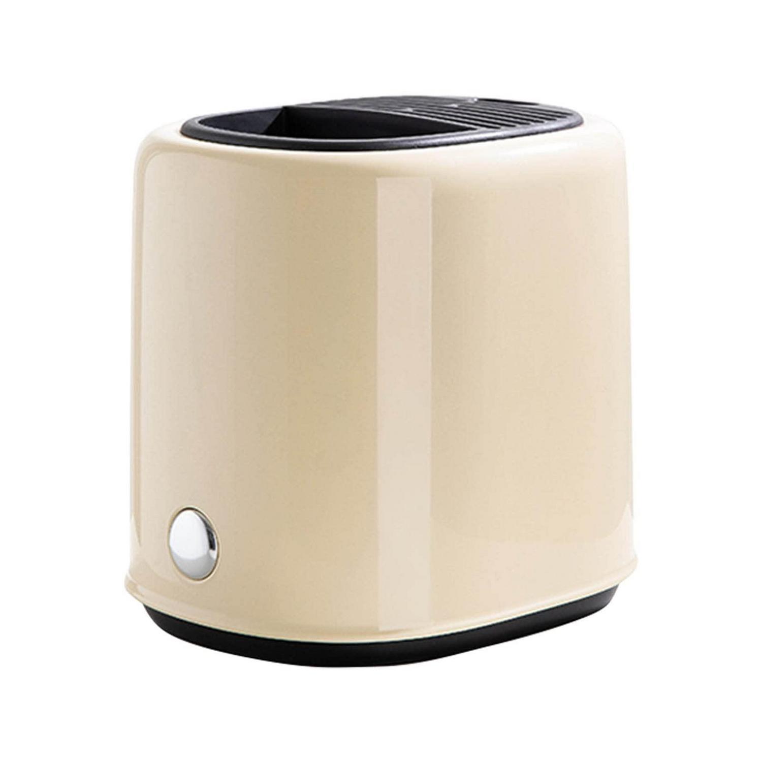 Messerblock & Utensilienhalter 2-in-1 Retro Beige, Platzsparend, Großes Fassungsvermögen