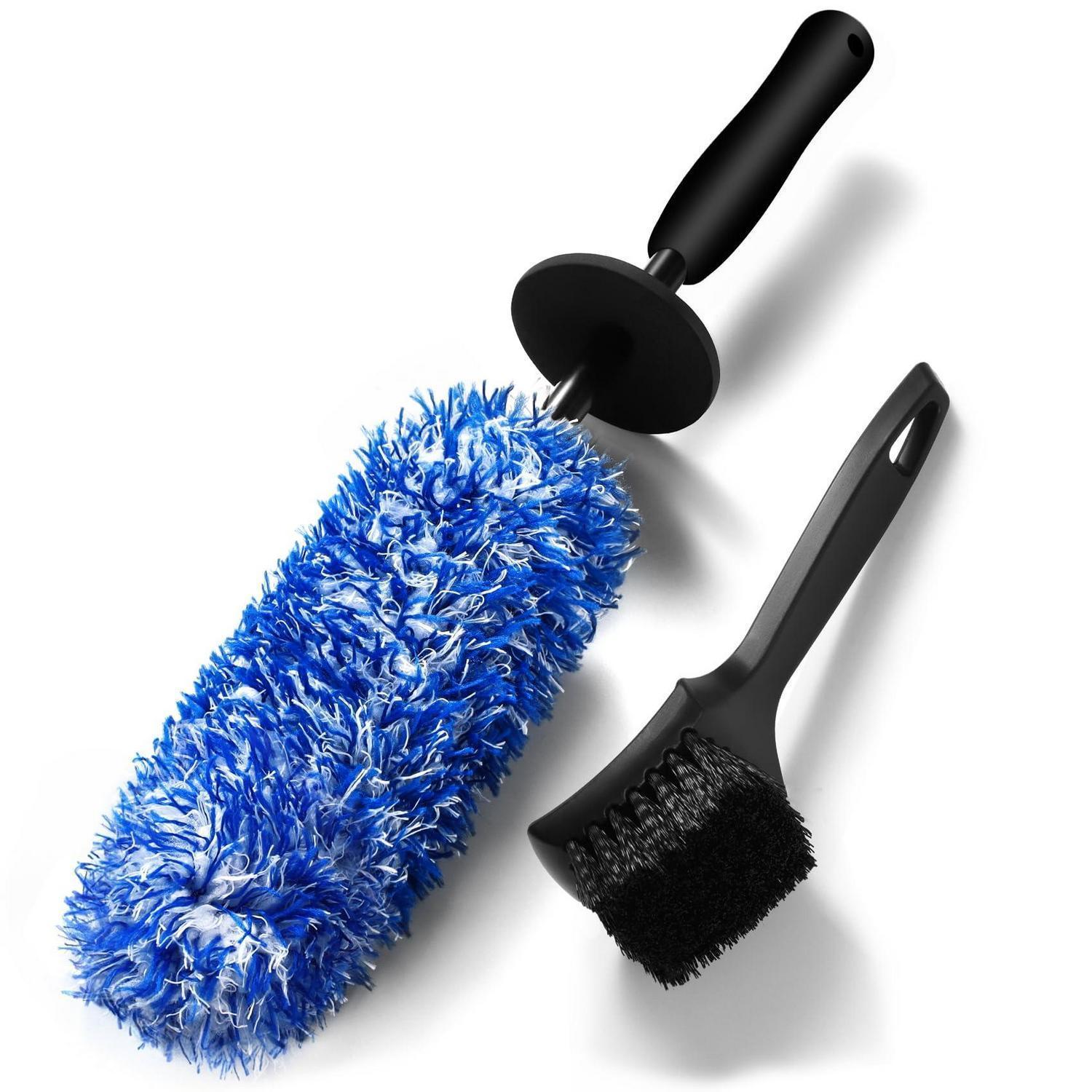 Microfaser Felgenbürste & Reifenbürste Set, Kratzfrei, 40cm, Für Alle Felgen