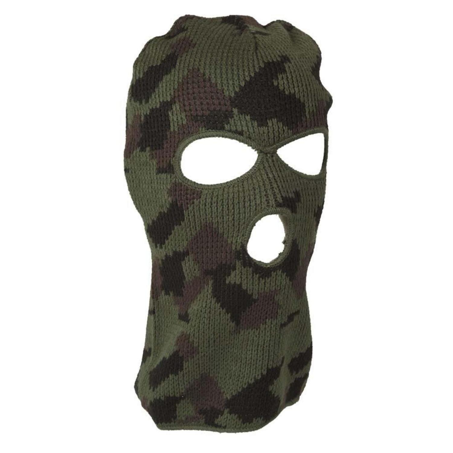 3-loch Sturmhaube Atmungsaktiv Gestrickt Für Damen & Herren, Tarnmuster