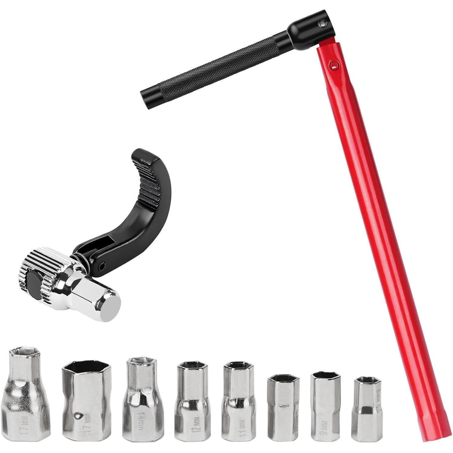 Standhahnmutterschlüssel-satz 9-teilig Mit Einsätzen 8-17 Mm