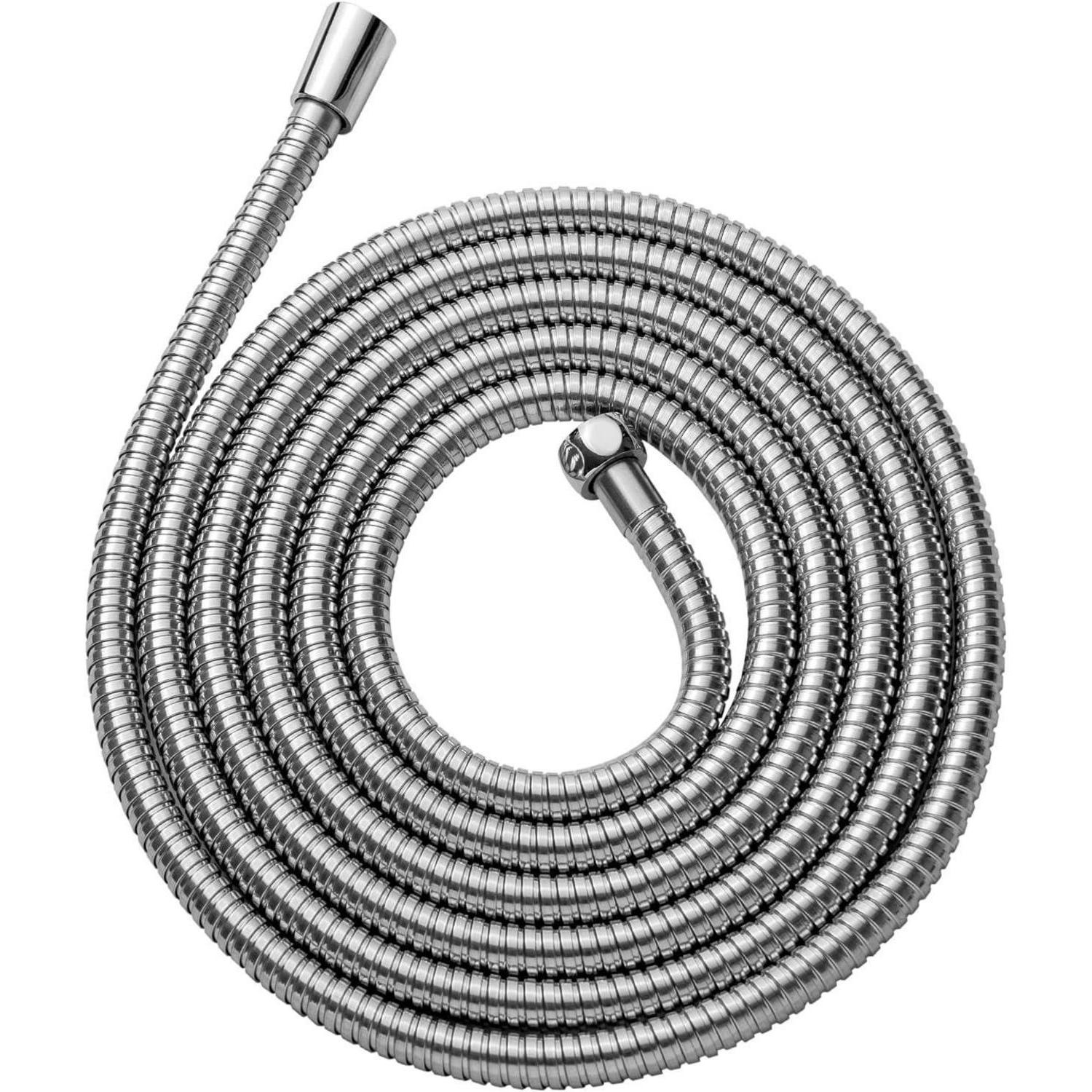 Brauseschlauch 4m Edelstahl Knickschutz Hochdruck Für Badarmaturen Nickel-grau