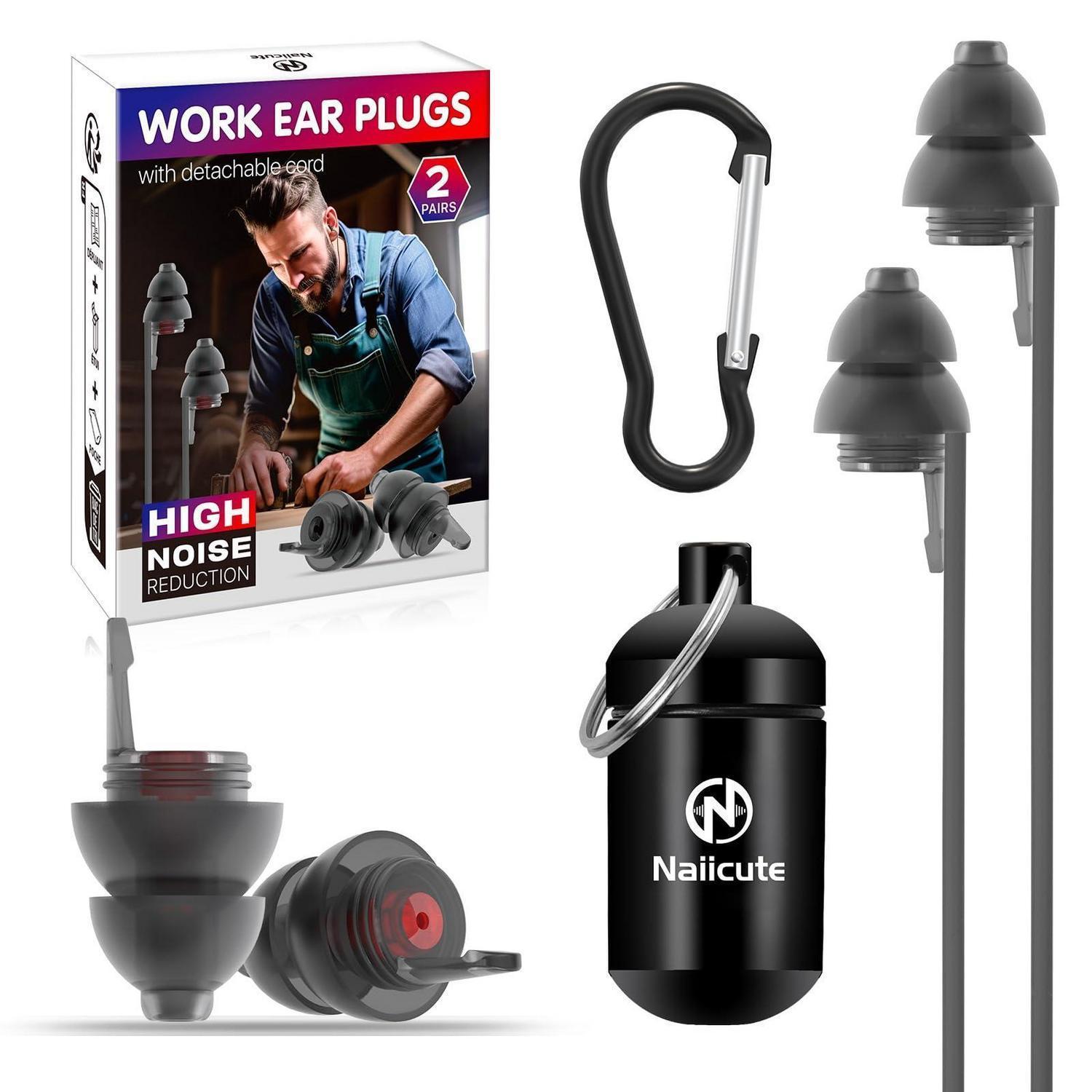 Gehörschutz Ohrstöpsel Für Arbeit & Freizeit, 2 Größen, Snr 25 Db, Inkl. Etui