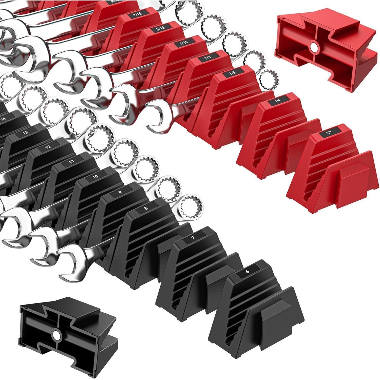 Magnetischer Schraubenschlüssel-organizer, 48-teilig, Modular, Mit Metrischen Und Sae-etiketten
