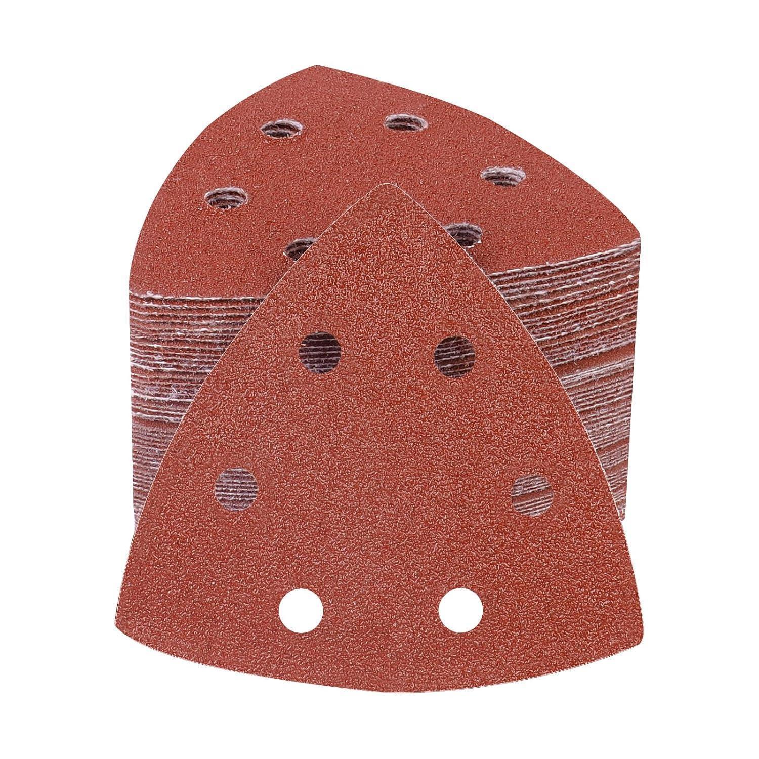 70x Deltaschleifpapier 40 Körnung Klett 93mm Mit 6 Löchern Für Holz & Metall