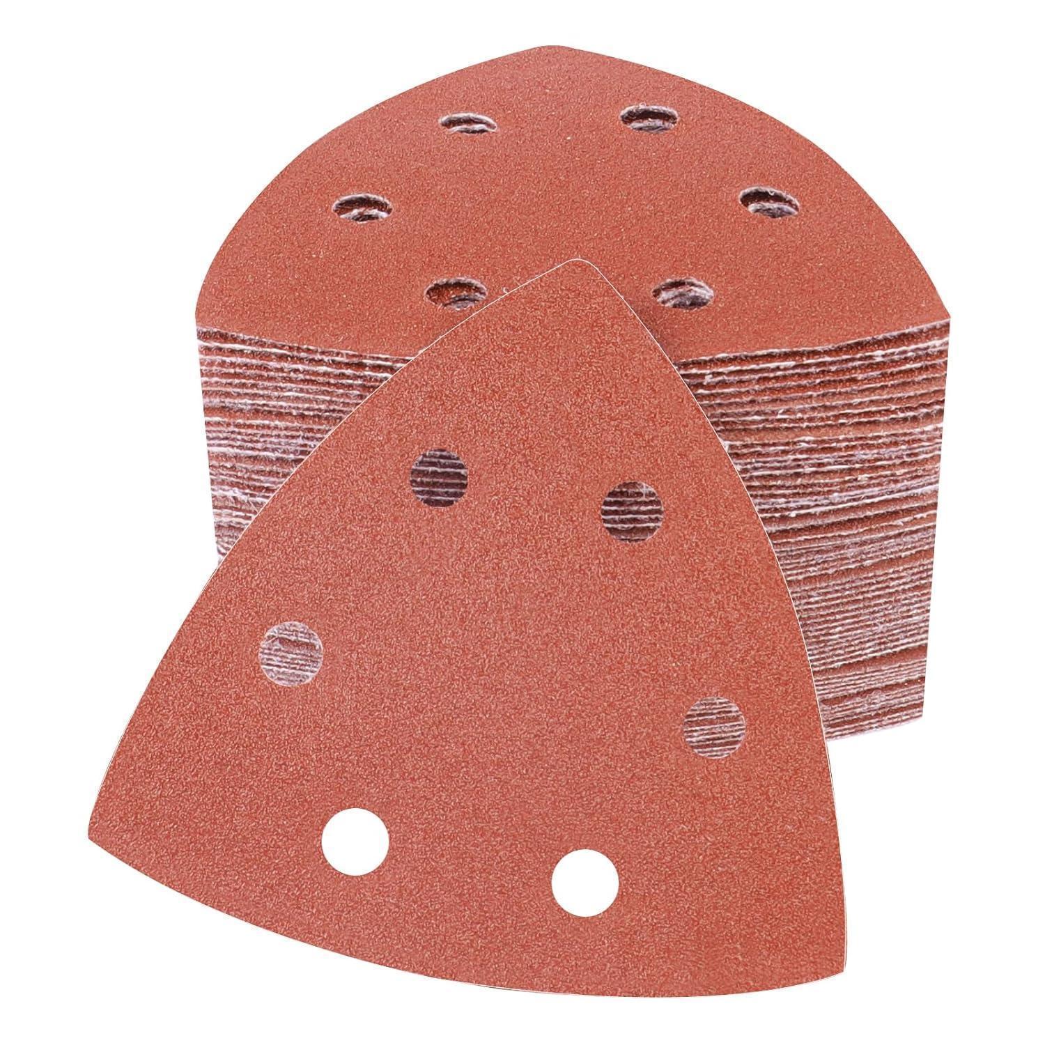 Schleifpapier Dreieck 120 Körnung 100 Stück Klett Für Deltaschleifer 93mm