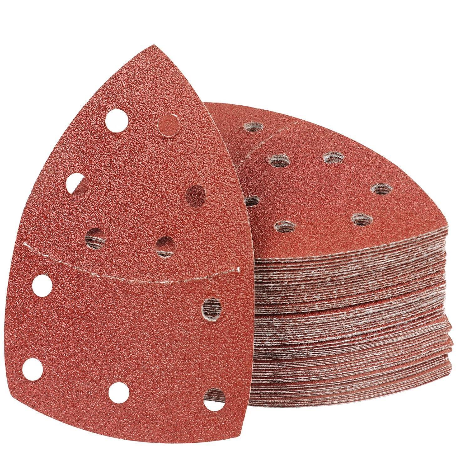 Schleifpapier Für Deltaschleifer 80 Stück 60 Körnung Klett 152x105mm 11 Loch