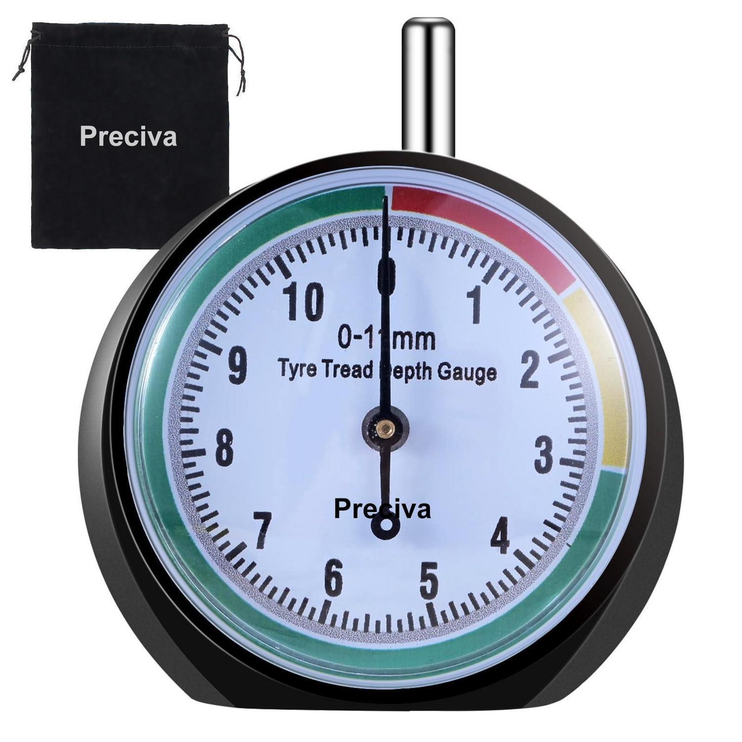 Reifenprofiltiefenmesser Mit Farbcodierung, 0-11mm, Für Auto & Motorrad