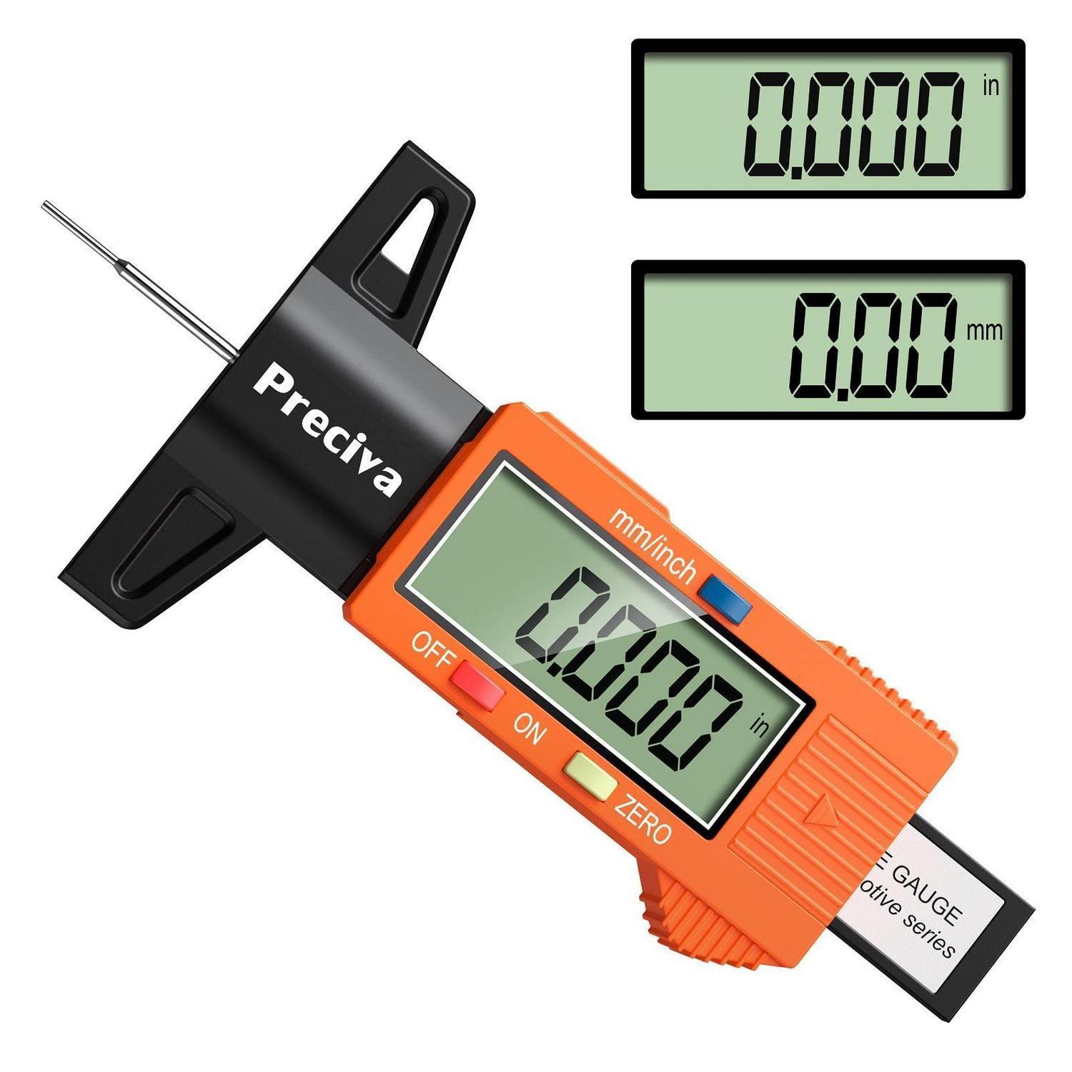 Reifen Profiltiefenmesser Digital 0-25mm Mit Lcd Display Und Nullstellung