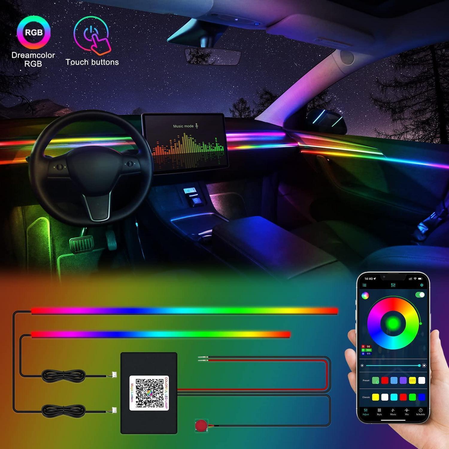Auto Innenbeleuchtung Led Rgbic Dreamcolor Mit App Und Musiksteuerung