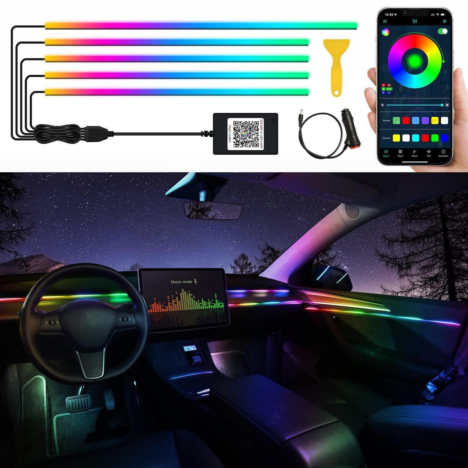 Auto Led Ambient Licht Mit App-steuerung, Rgbic Dreamcolor, Musikaktiv