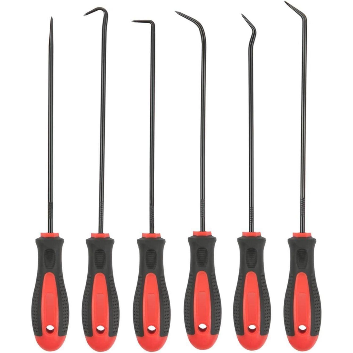 Präzisions-haken- Und Pick-set 6-teilig, Extra Lang, Cr-v Stahl, Für Auto & Elektronik