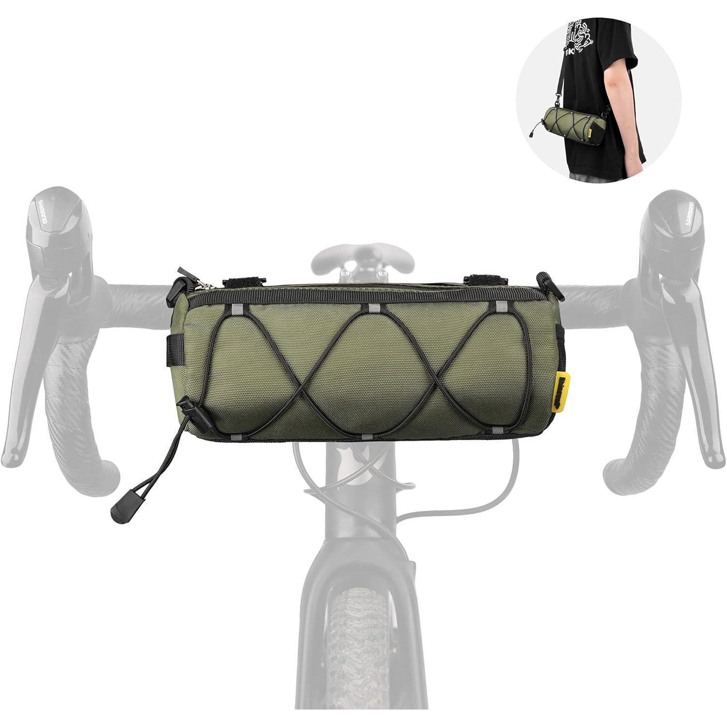 Fahrrad Lenkertasche 2.4l Mit Schultergurt Für Rennrad & Mtb, Grün