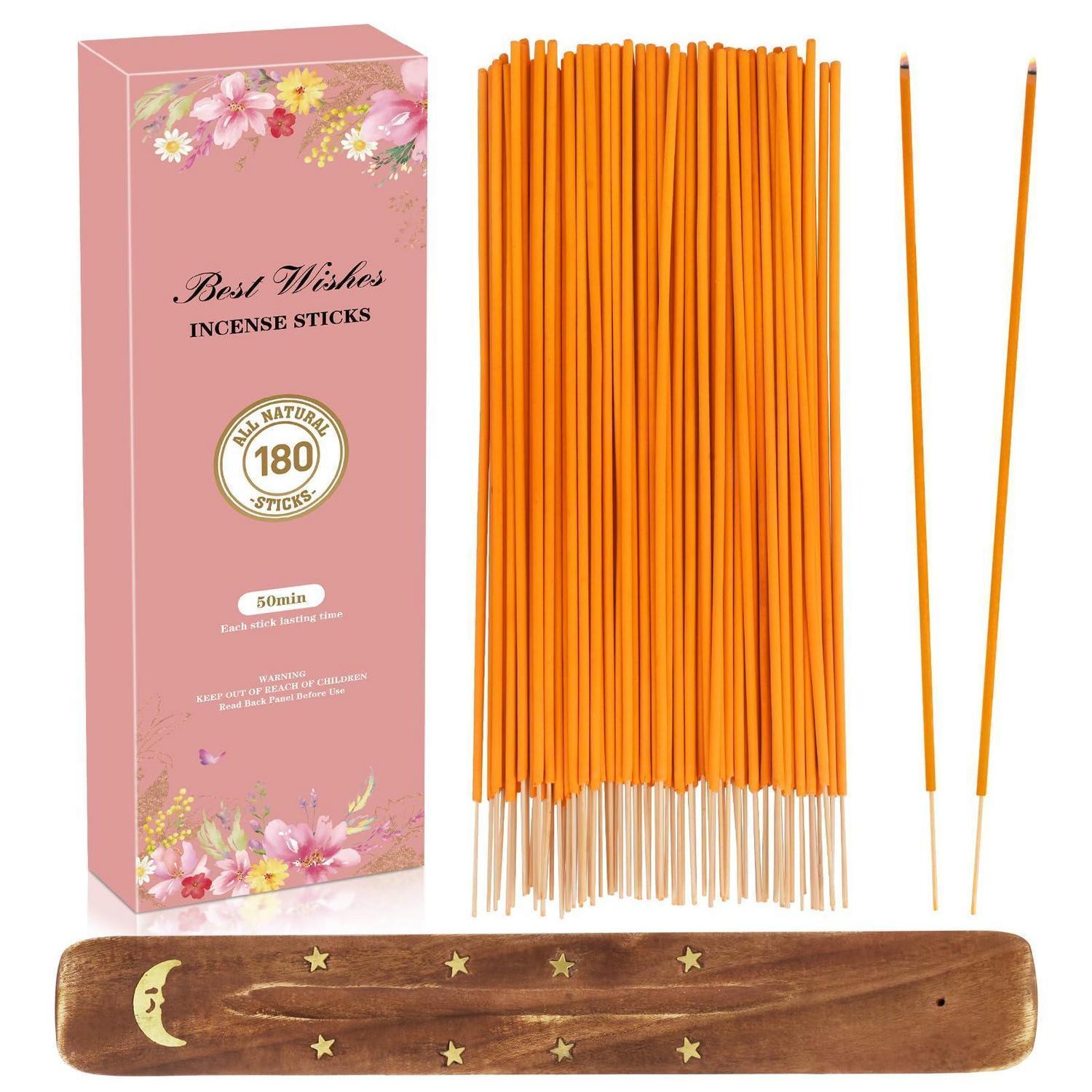 Räucherstäbchen Set 180 Stück Mit Halter, 9 Düfte, Natur, Aromatherapie, Entspannung