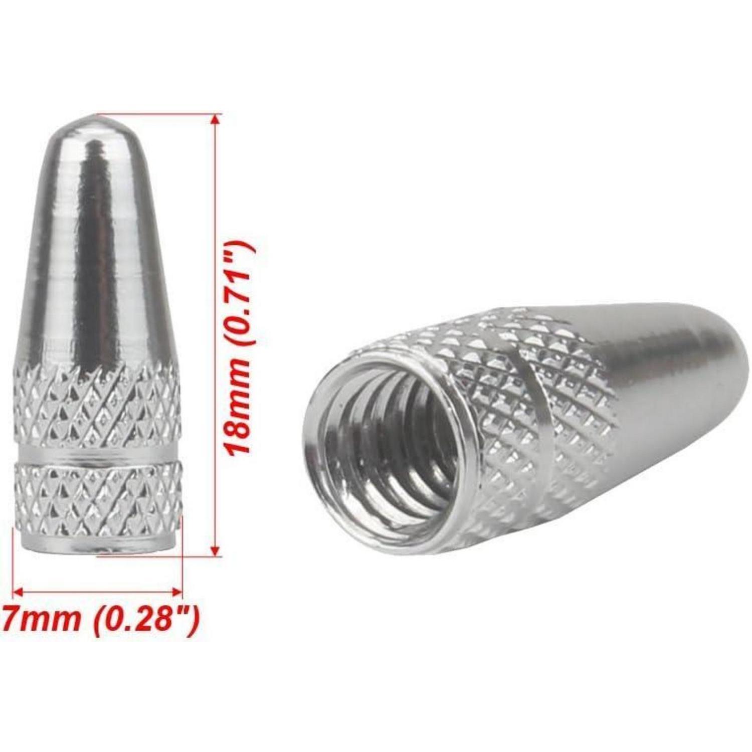 Fahrrad Ventilkappen Aluminiumlegierung 6 Stück Silber Für Mountainbike & Rennrad