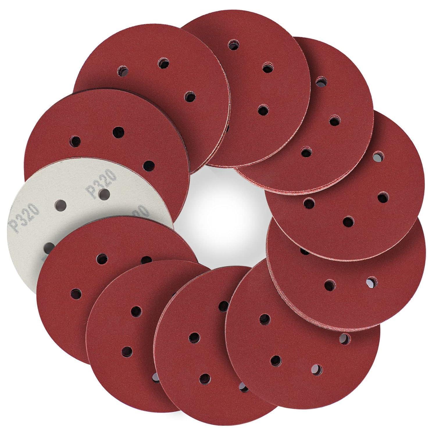 Schleifpapier Klett 150mm 6 Loch P320 Für Exzenterschleifer Holz Metall Kunststoff