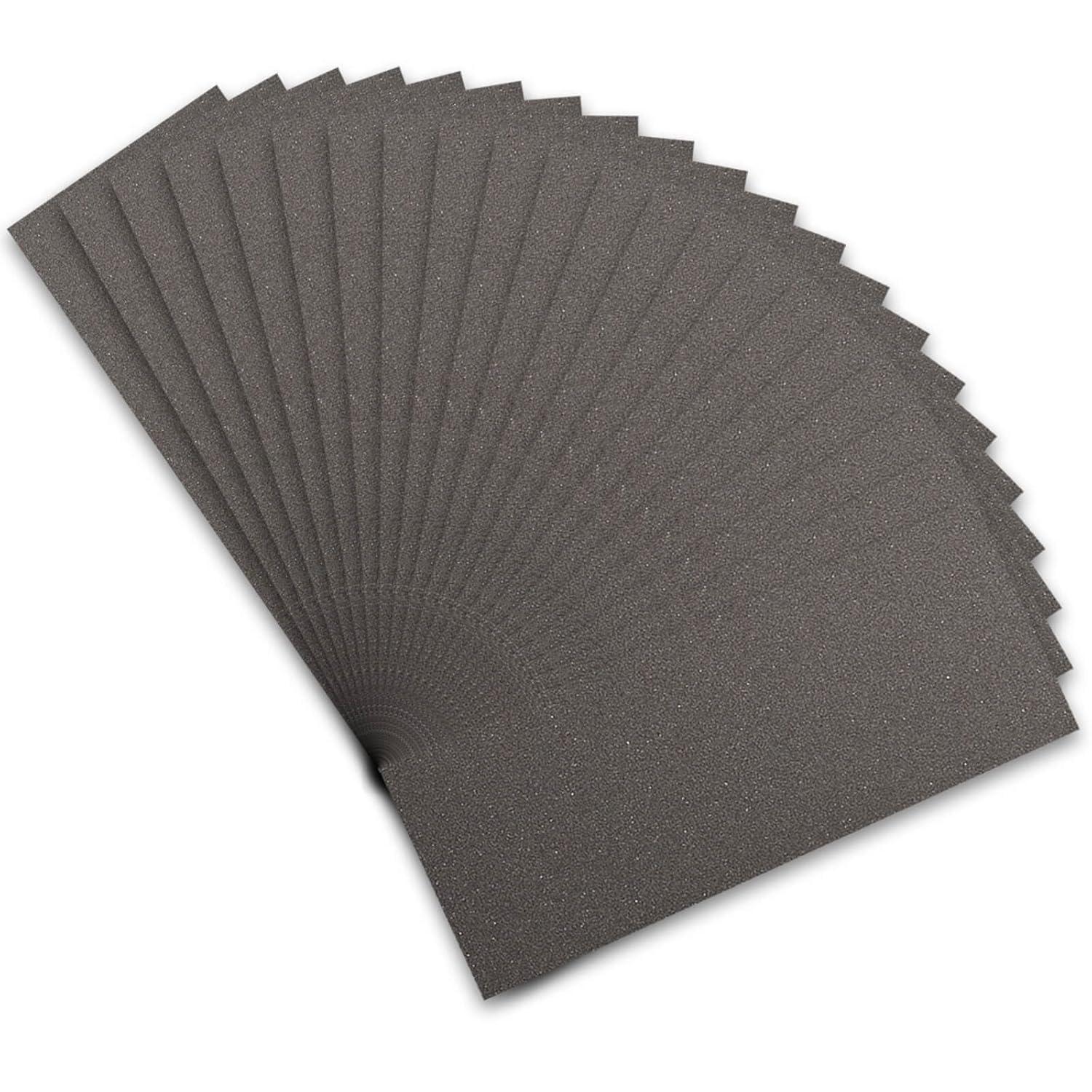 Schleifpapier 400 Körnung, 21 Stück, Nass & Trocken, Siliziumkarbid