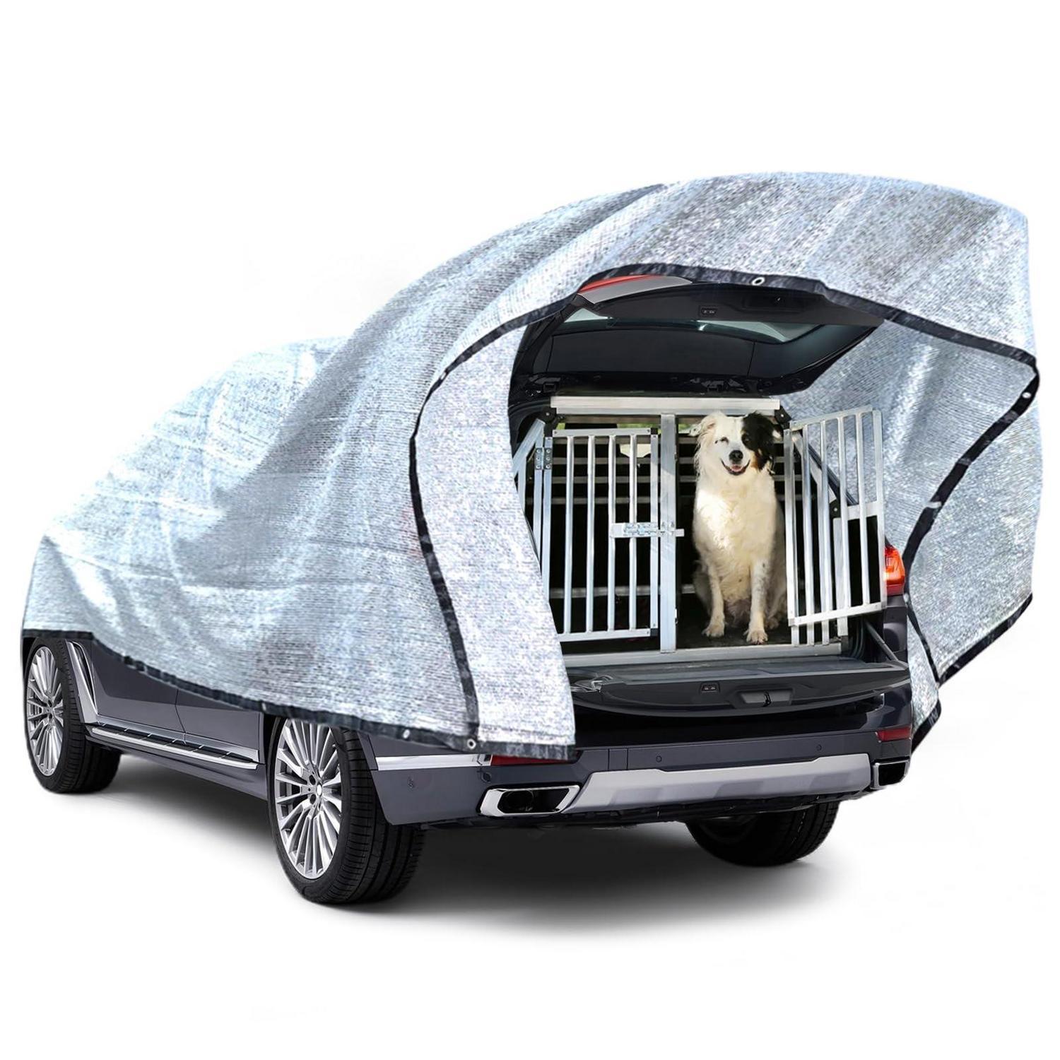 Schattennetz Auto 4x6m, 85% Verdunkelung, Uv-schutz, Reflektierend, Für Hunde