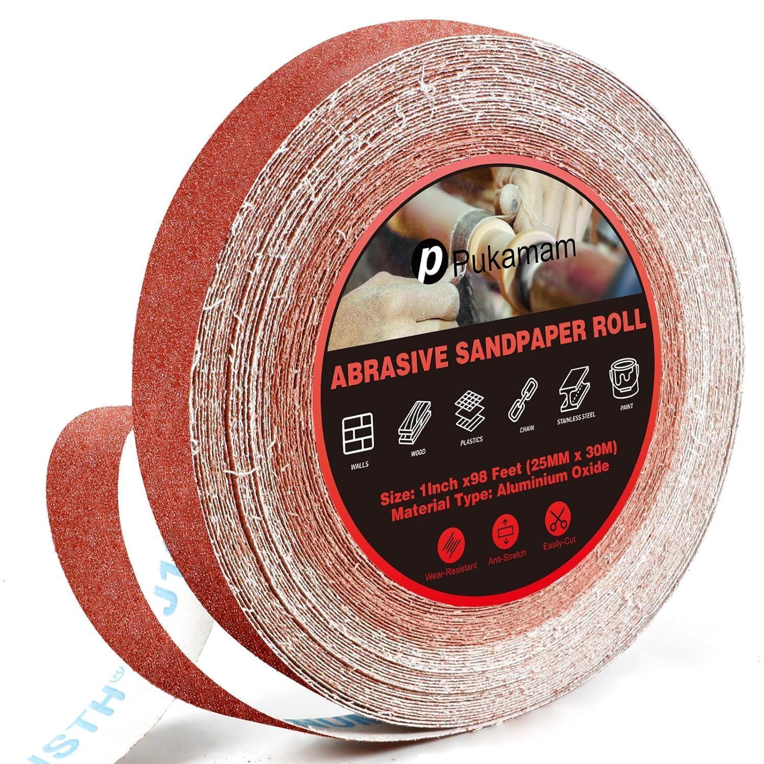 Schleifpapier Rolle 100 Körnung Nass & Trocken 25mm X 30m Für Holz & Metall