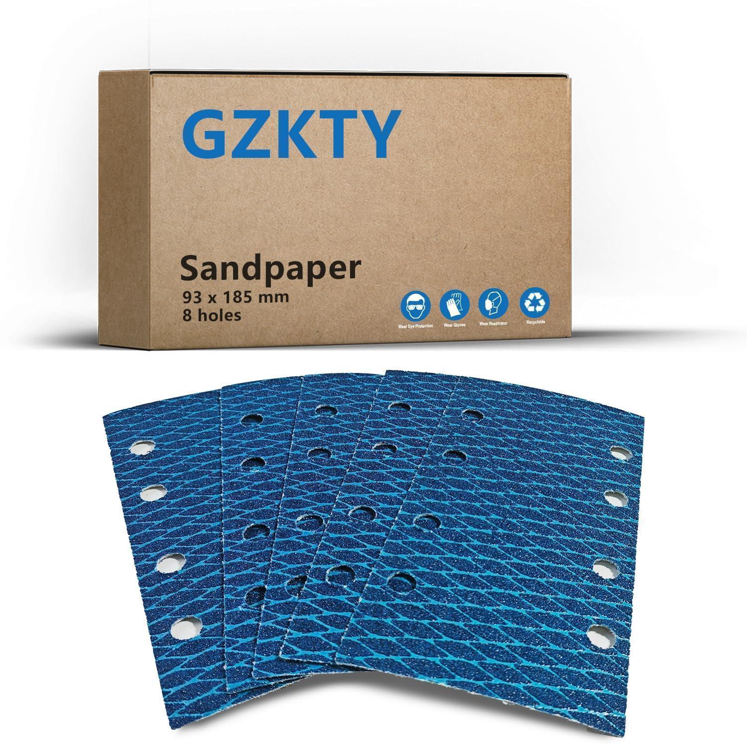 Schleifpapier Klett 93x185mm, 80 Körnung, 8 Löcher, 30 Stück