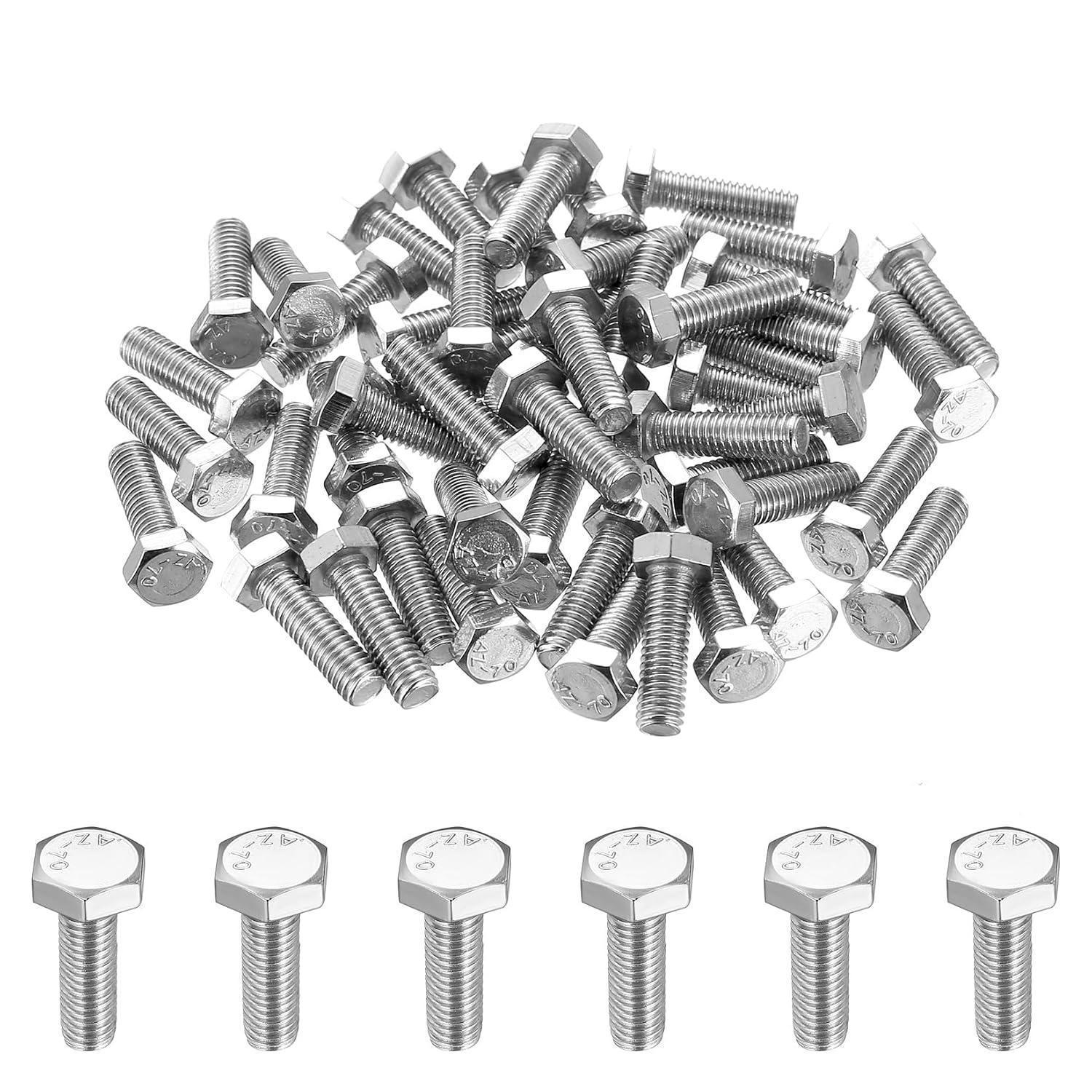 100 Stück Sechskantschrauben M6x16mm Verzinkt Für Metallbau Und Diy