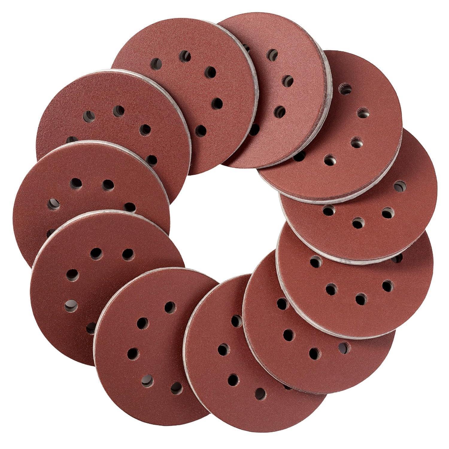 Schleifpapier 125mm Klett 8-loch Profi-qualität P40-400 120 Stück