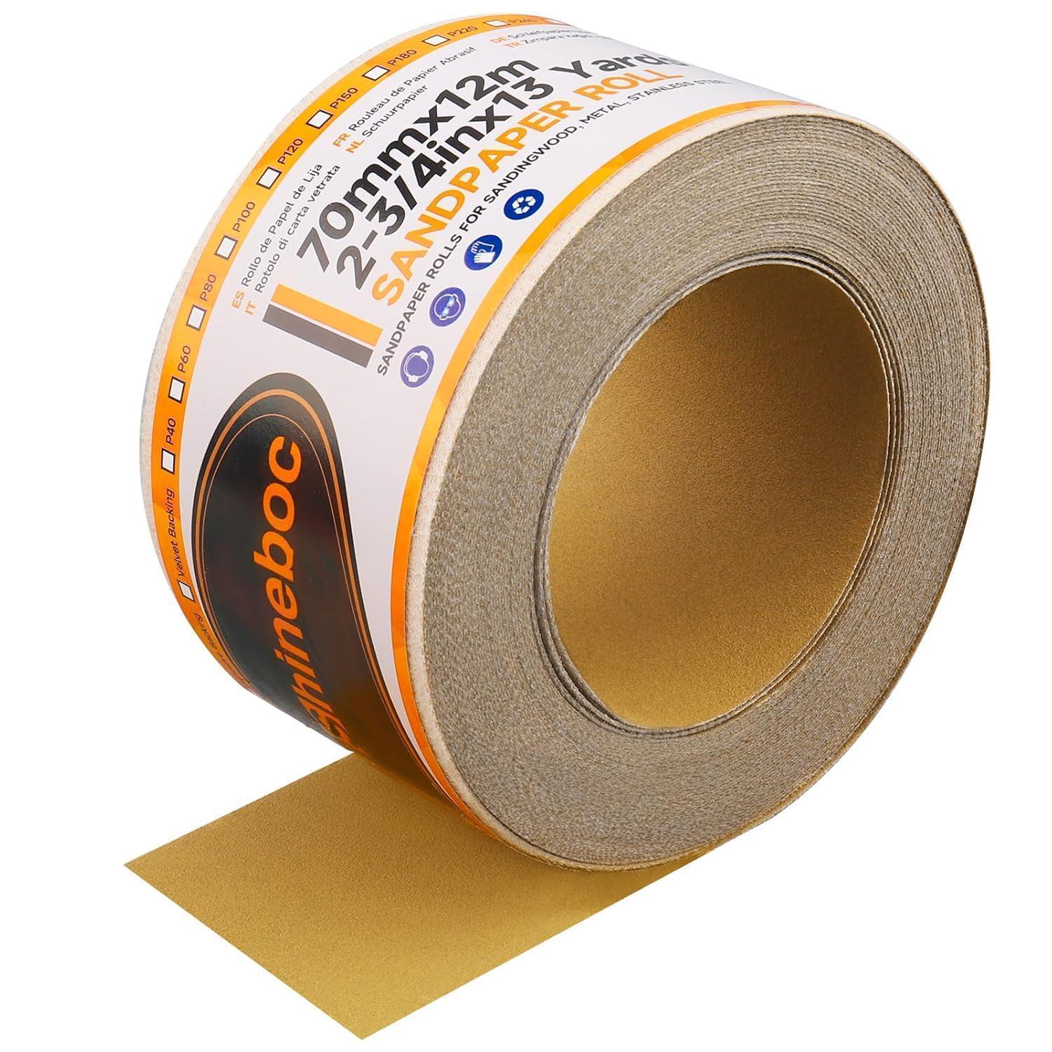 Schleifpapierrolle Klett 70mm X 12m Körnung 120 Für Holz, Metall, Wand