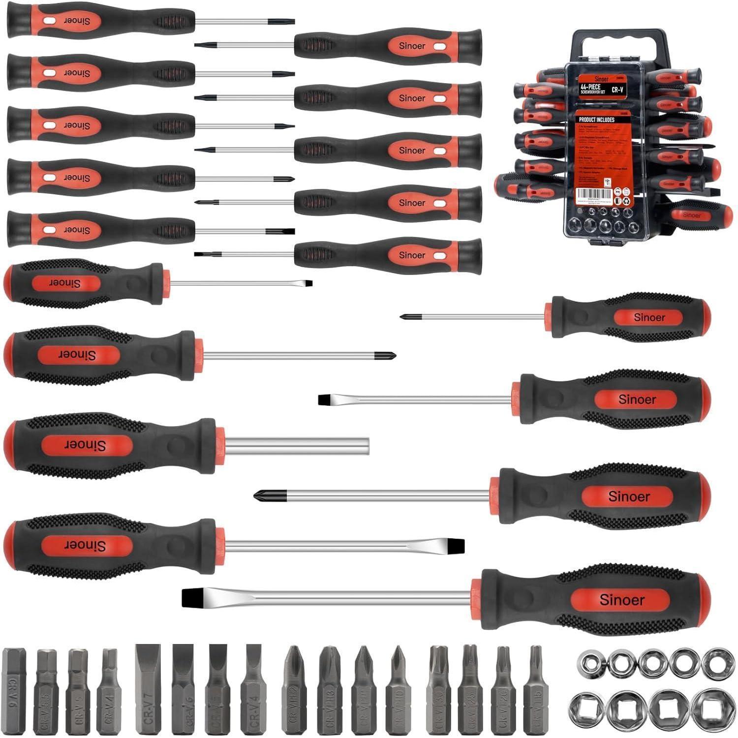 44-teiliges Schraubendreher-set Mit Magnetischen Spitzen Und Ergonomischen Griffen